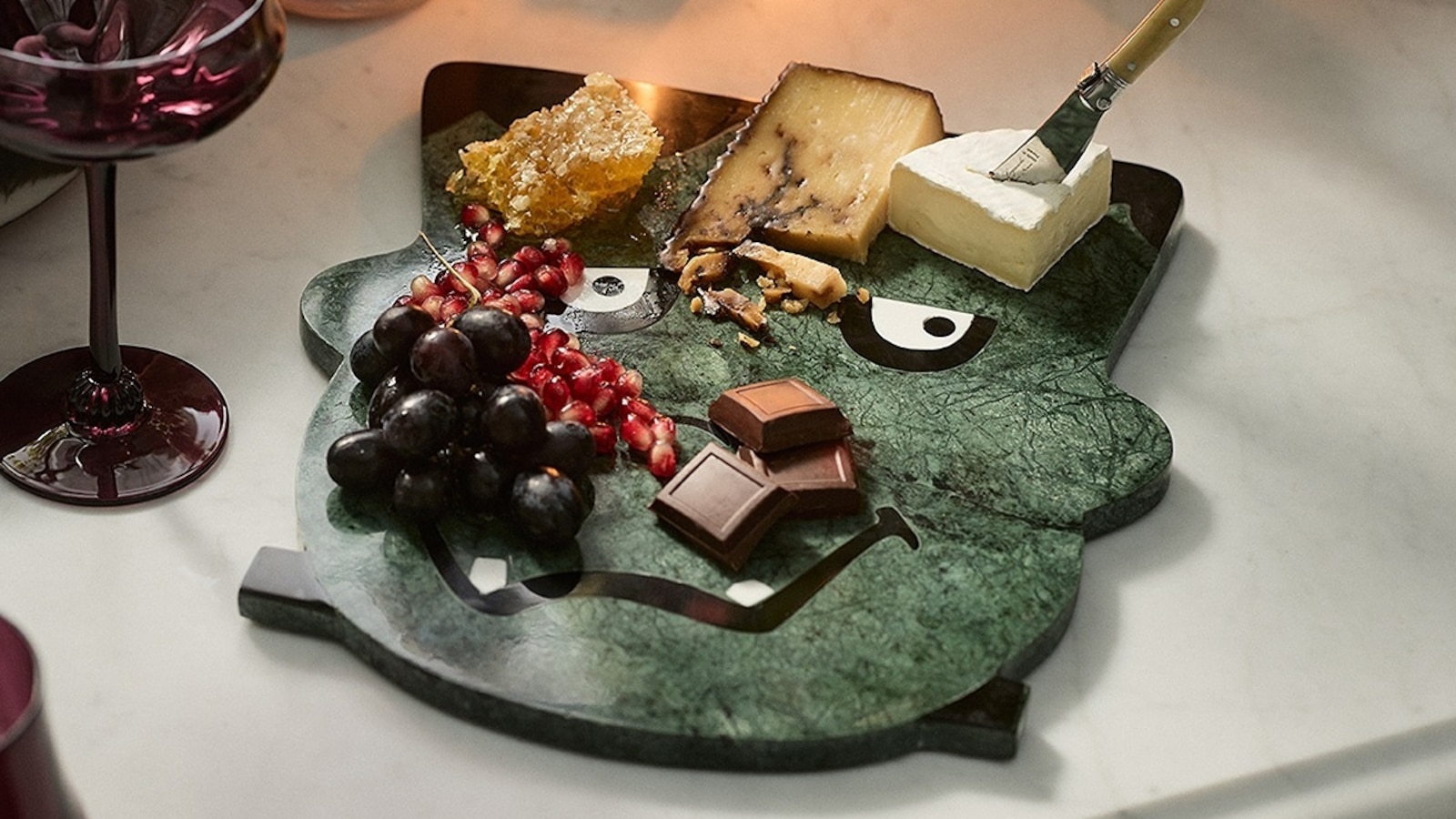 Halloween Marble Cheese Board