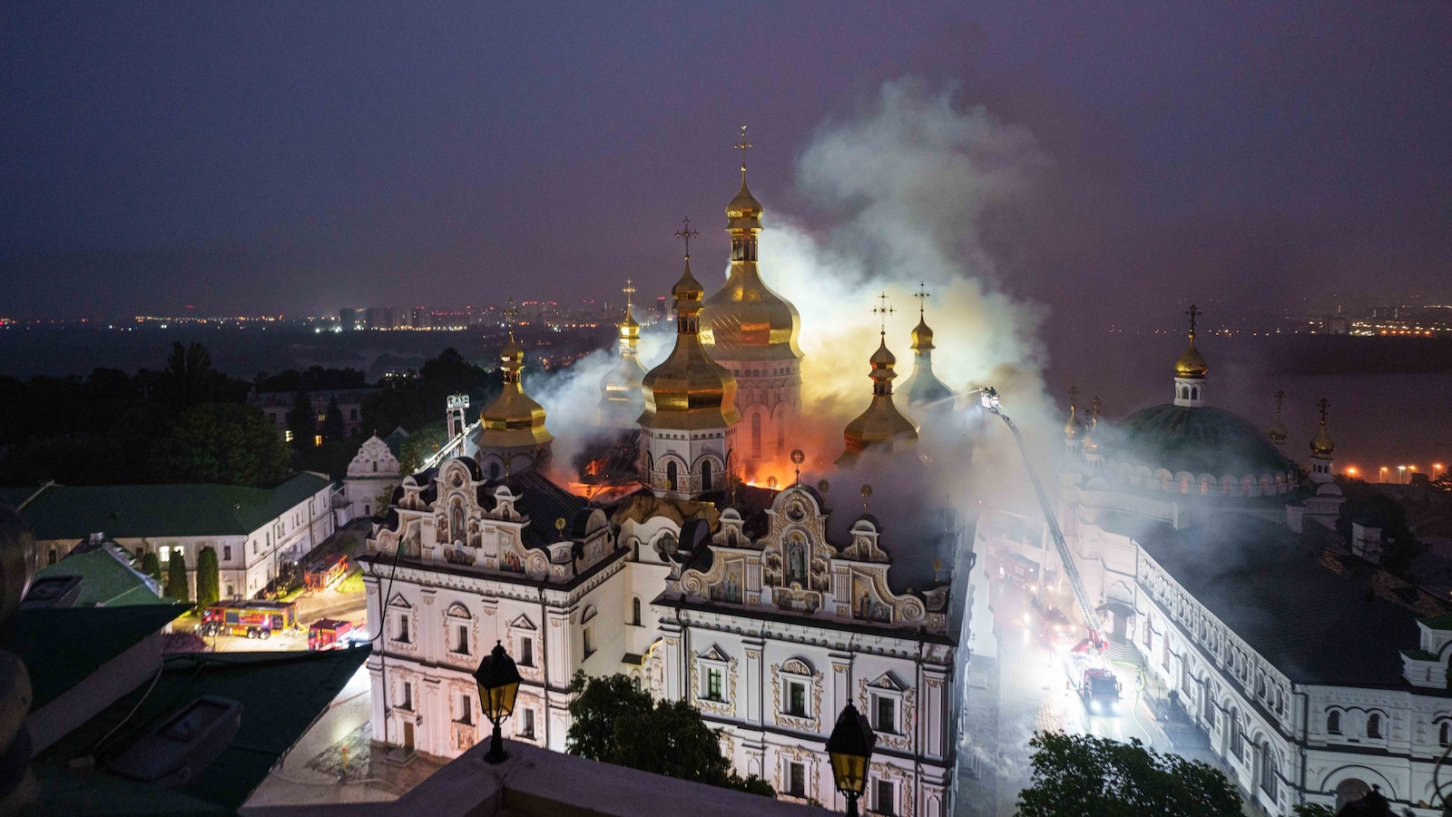Russia unleashes a major barrage on Ukraine, killing 11 and damaging a renowned religious site