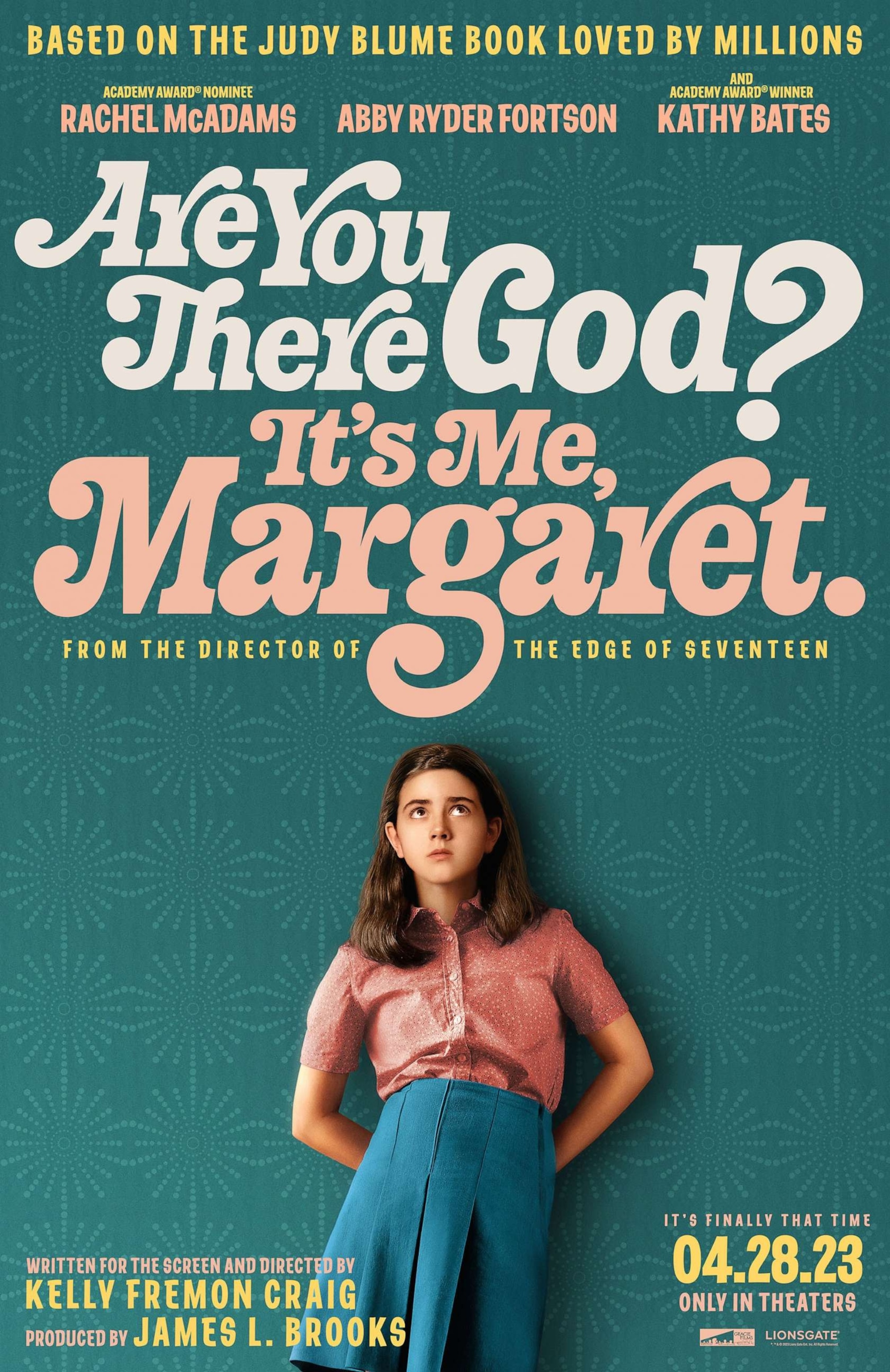 PHOTO: A poster for the movie, "Are You There God? It's Me, Margaret" based on the book by author Judy Blume.