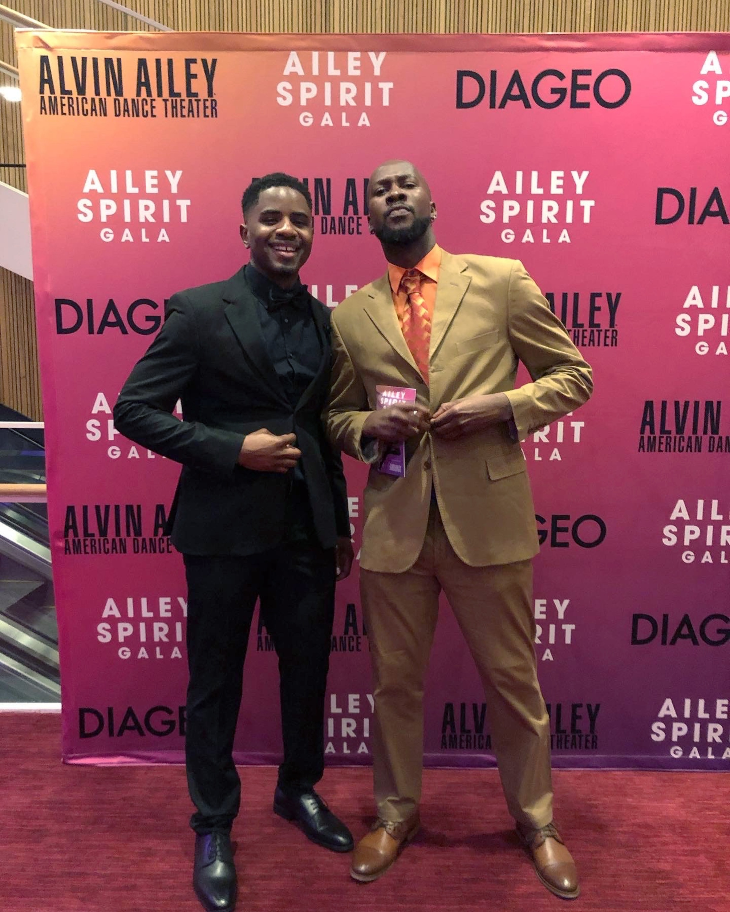 PHOTO: Ja’Michael De’Shawn and O’Shae Sibely pose for a photo at the Ailey Spirit Gala in New York City.