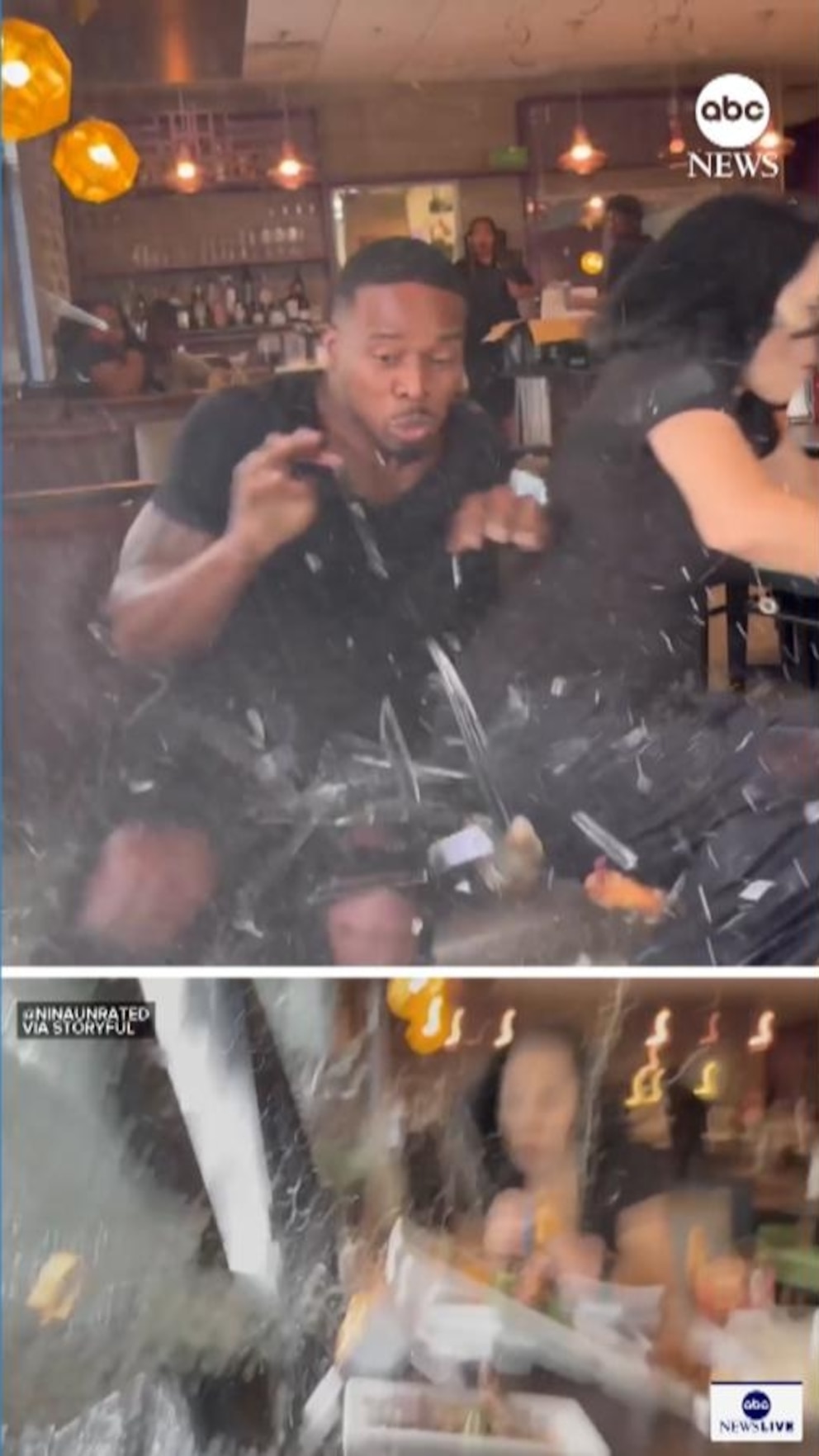 NextImg:Video Driver smashes through window as food influencers film restaurant review