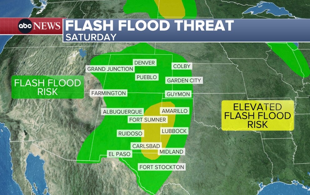 PHOTO: flash flood threat map