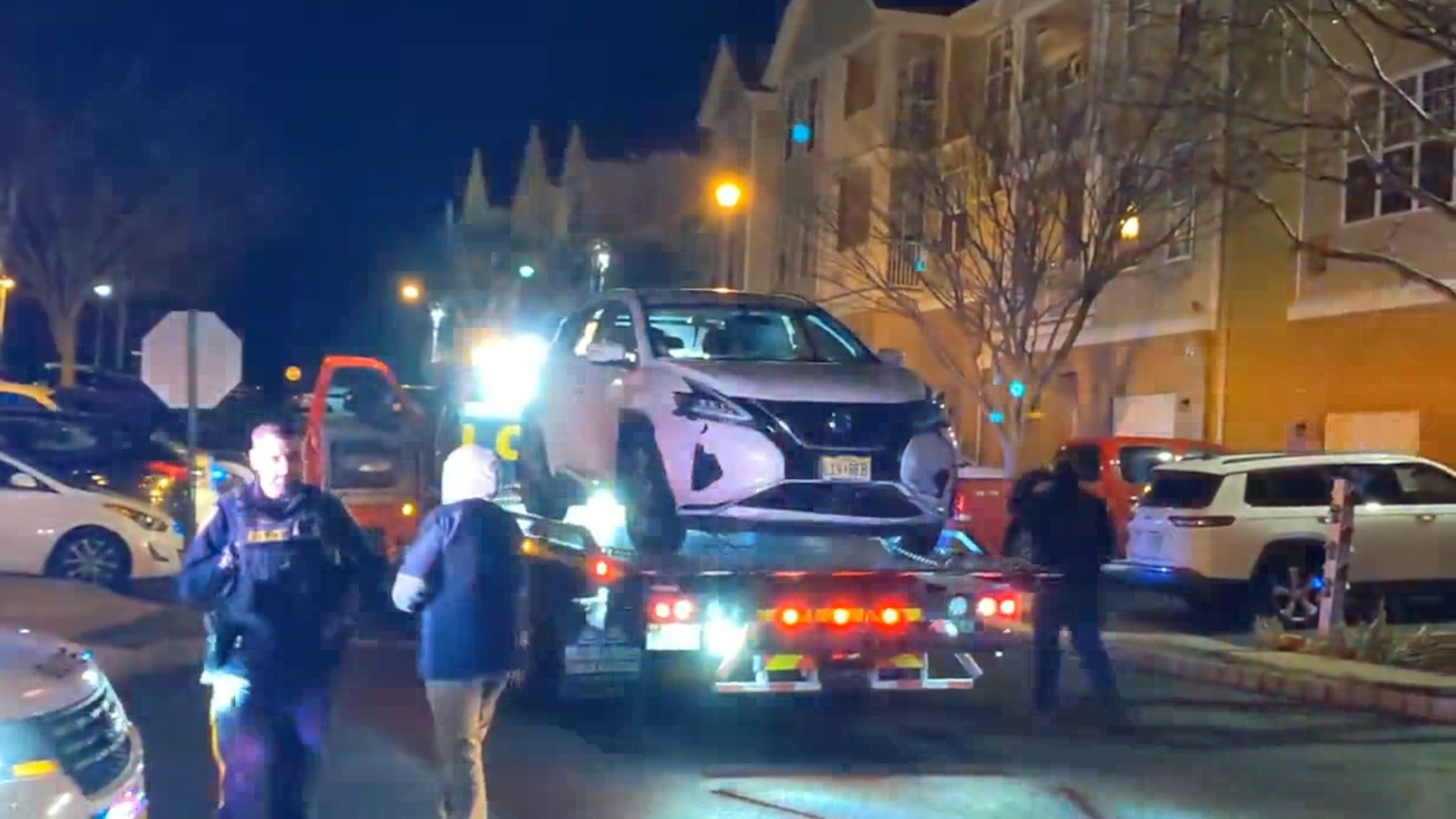 PHOTO: Police at the scene in Sayreville, N.J., Feb. 2, 2023, where city councilwoman Eunice Dwumfour was shot and killed in her car outside her home.