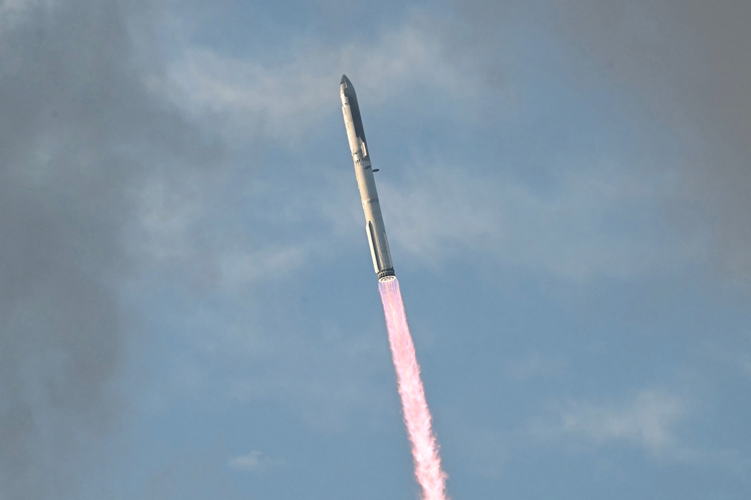 Booster splashes down safely