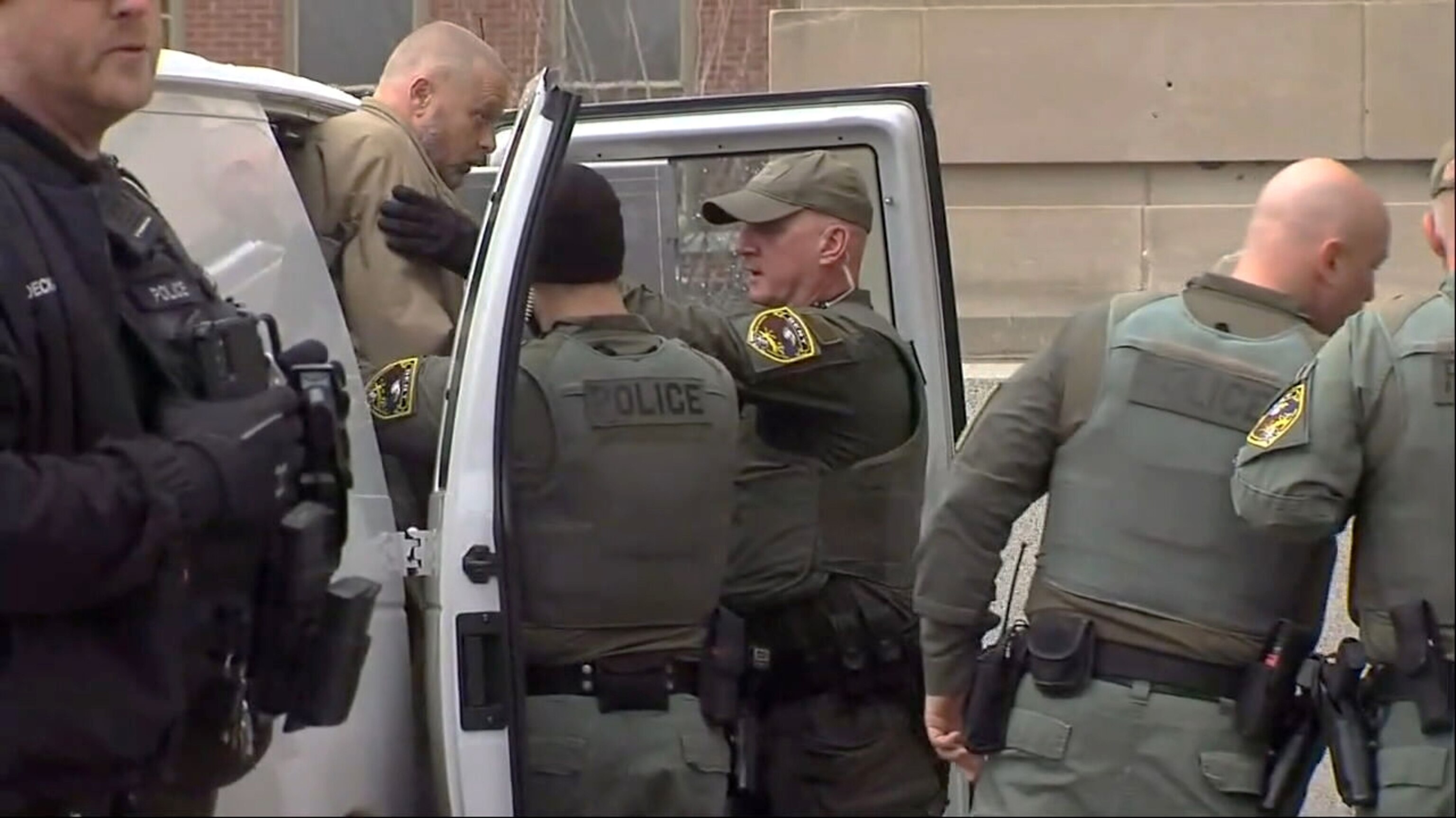 PHOTO: Delphi double murder suspect Richard Allen is brought to the Carroll County courthouse on Jan. 13, 2023.