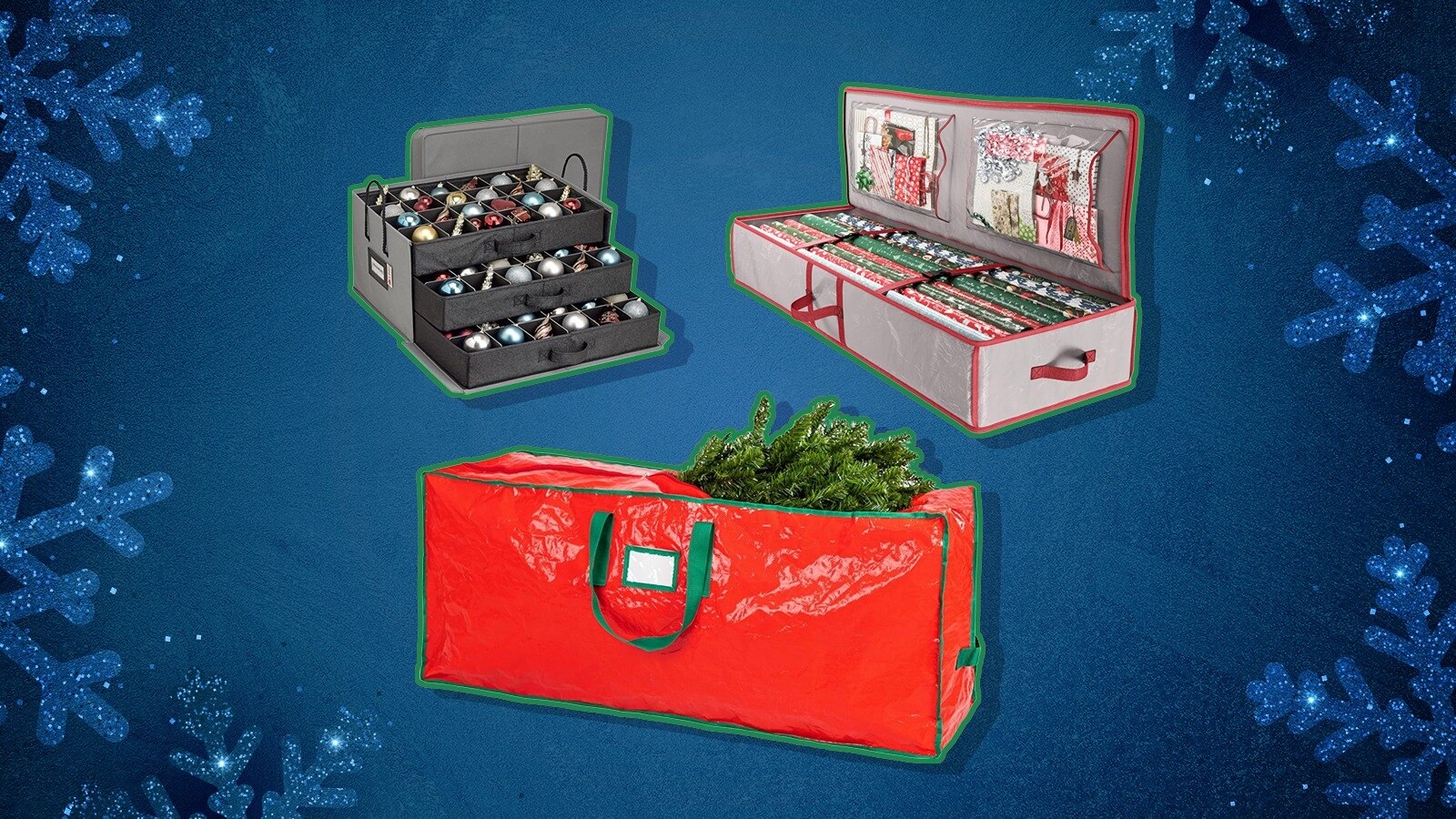 Shop holiday décor storage.
