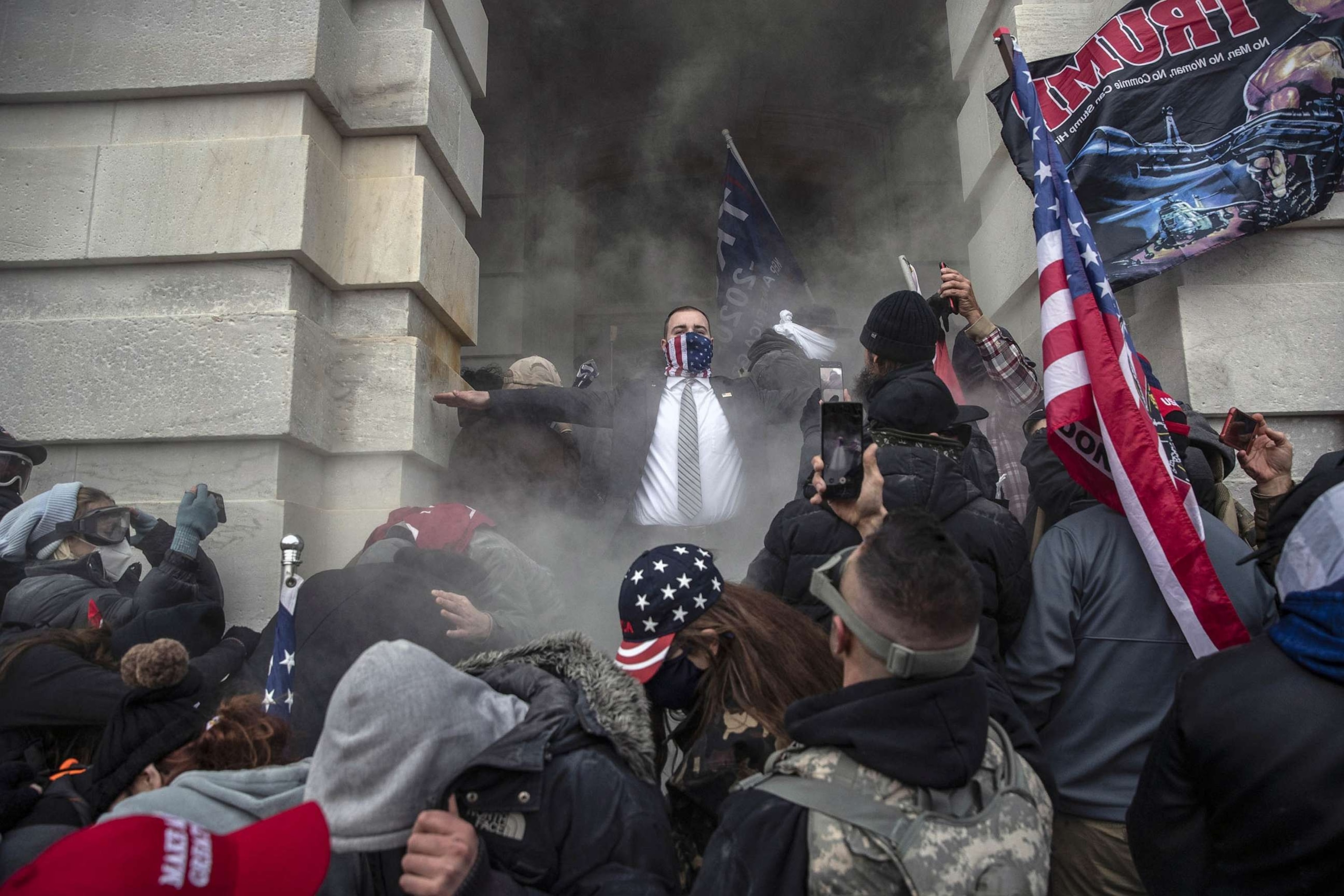 PHOTO: FILE - Demonstrators attempt to breach the U.S. Capitol after they earlier stormed the building in Washington, DC, Jan. 6, 2021.