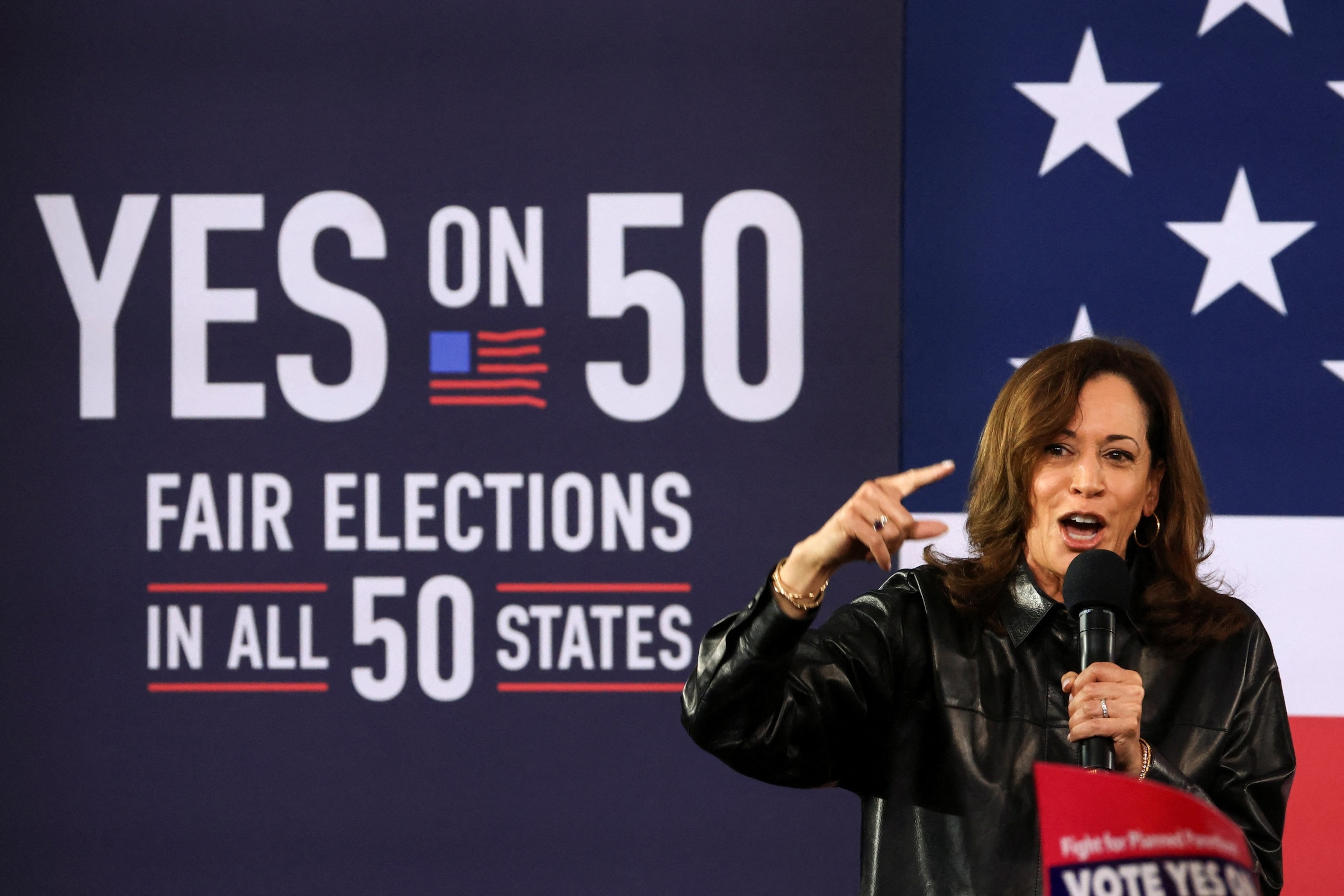 PHOTO: Rally in support of a "Yes" vote on Proposition 50 at the Los Angeles Convention Center