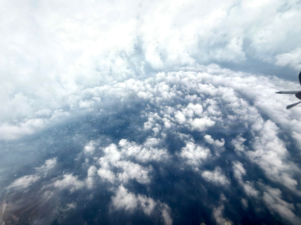 PHOTO: A U.S. Air Force Reserve crew from the 53rd Weather Reconnaissance Squadron, known as the "Hurricane Hunters," flies through Hurricane Melissa on Oct. 27, 2025. 