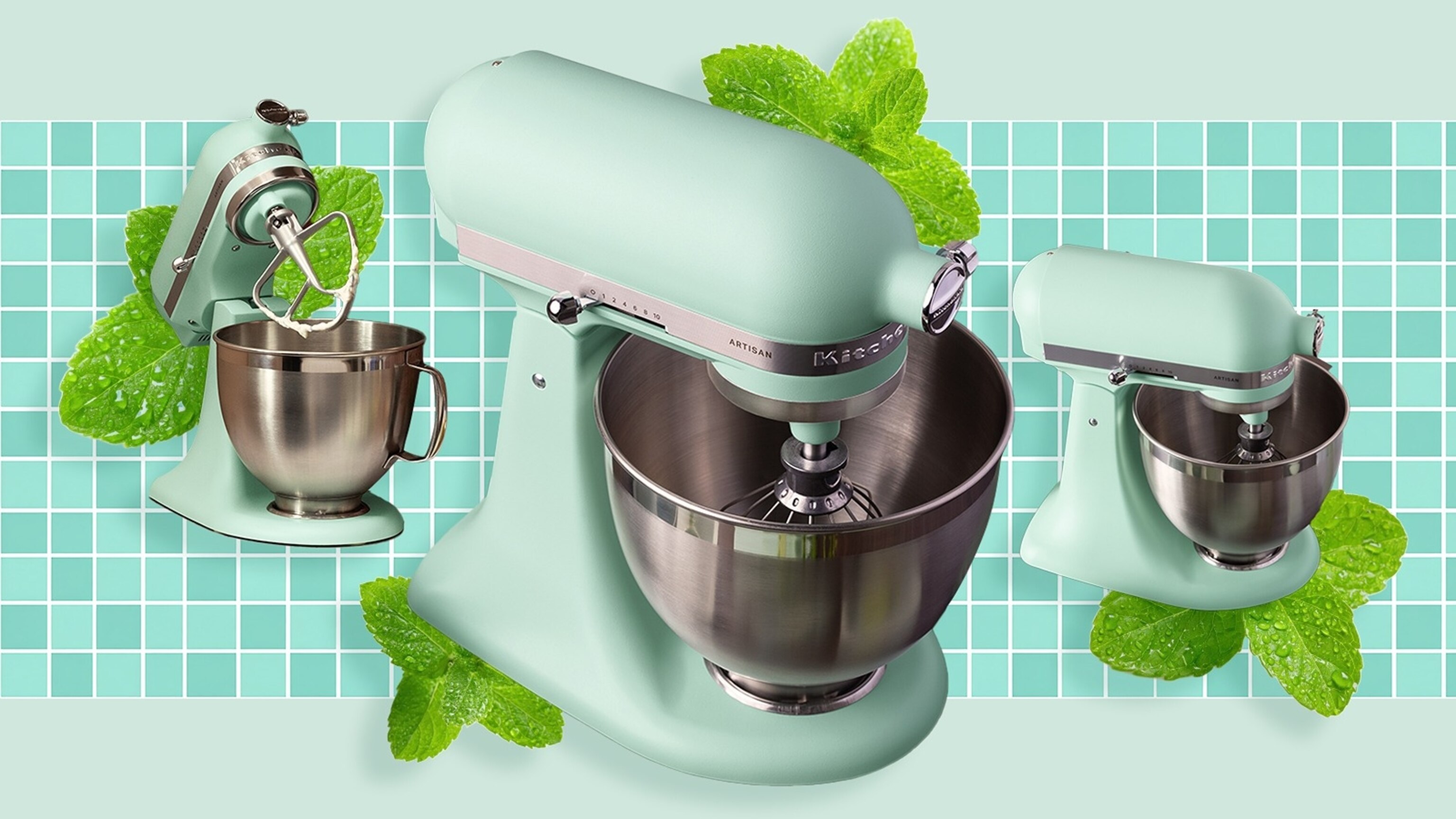 KitchenAid Mini Stand Mixer ミントグリーン 3.3 L Artisan Mini Tilt-Head Stand Mixer - Pistachio