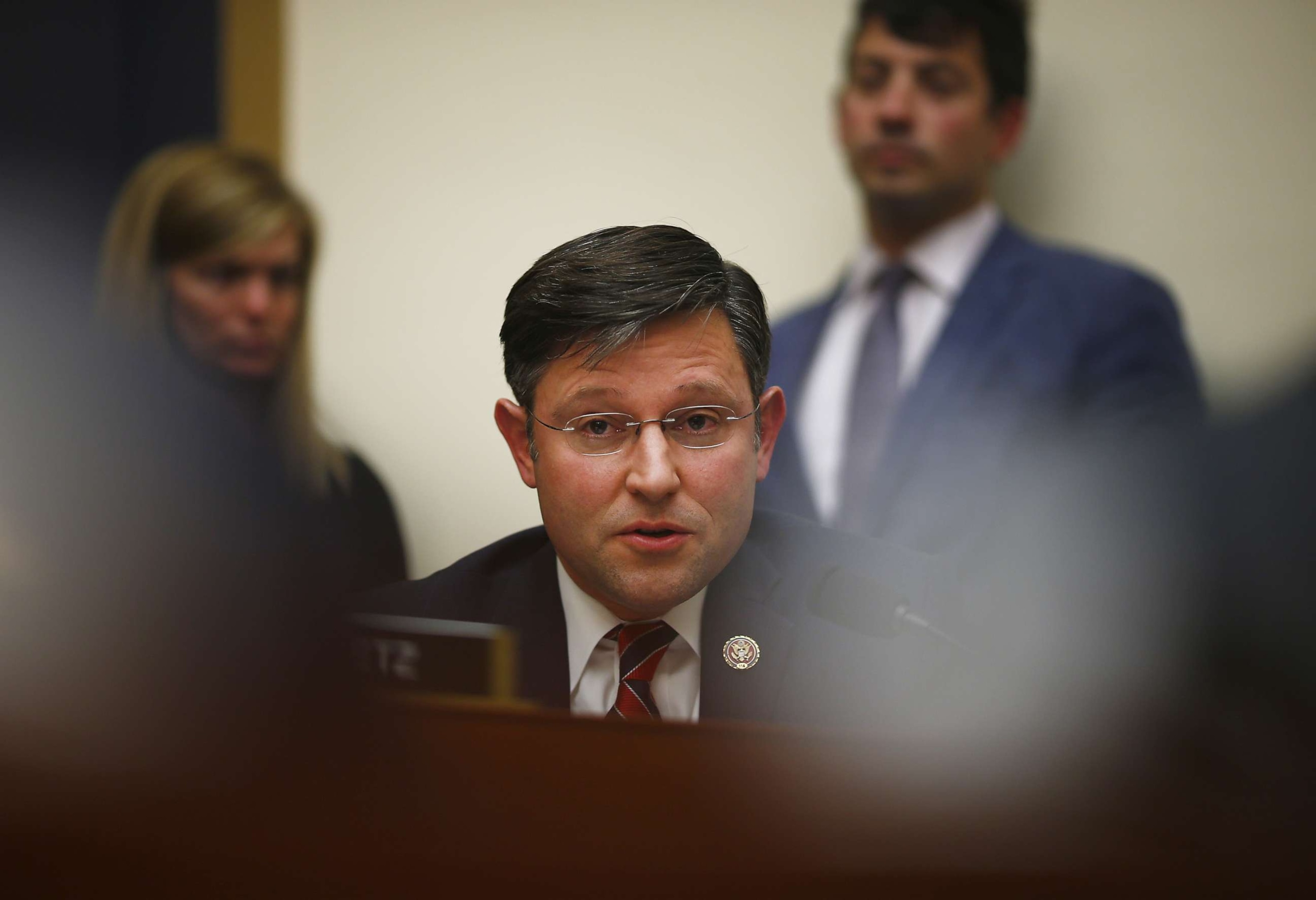 PHOTO: Representative Mike Johnson questions Robert Mueller, former special counsel for the Department of Justice, during a House Judiciary Committee hearing in Washington, D.C., on July 24, 2019.