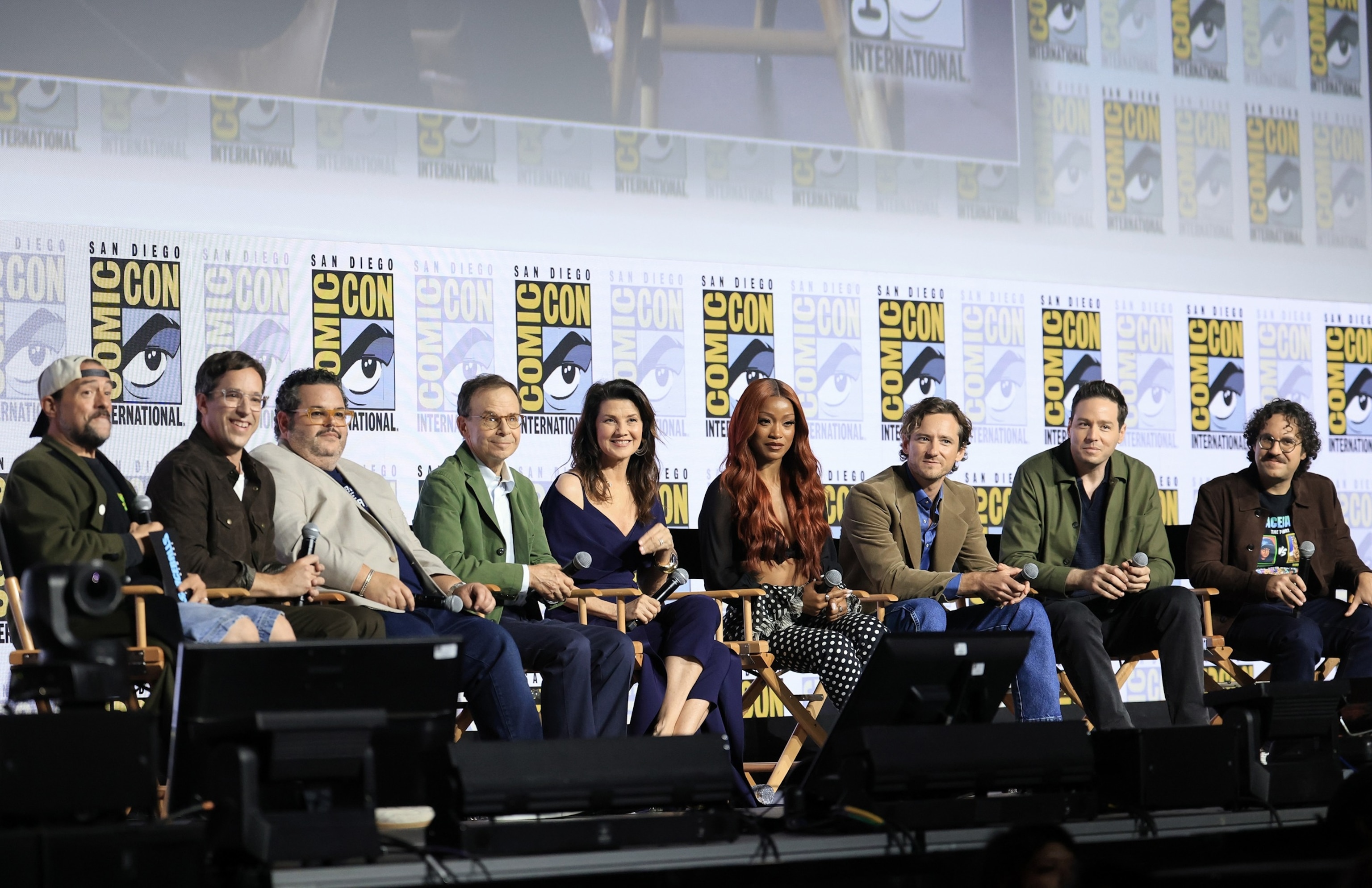 PHOTO: The cast speaks at the "Spaceballs" The Comic-Con Hall H panel during 2026 Comic-Con International: San Diego on July 24, 2026, in San Diego, Calif.