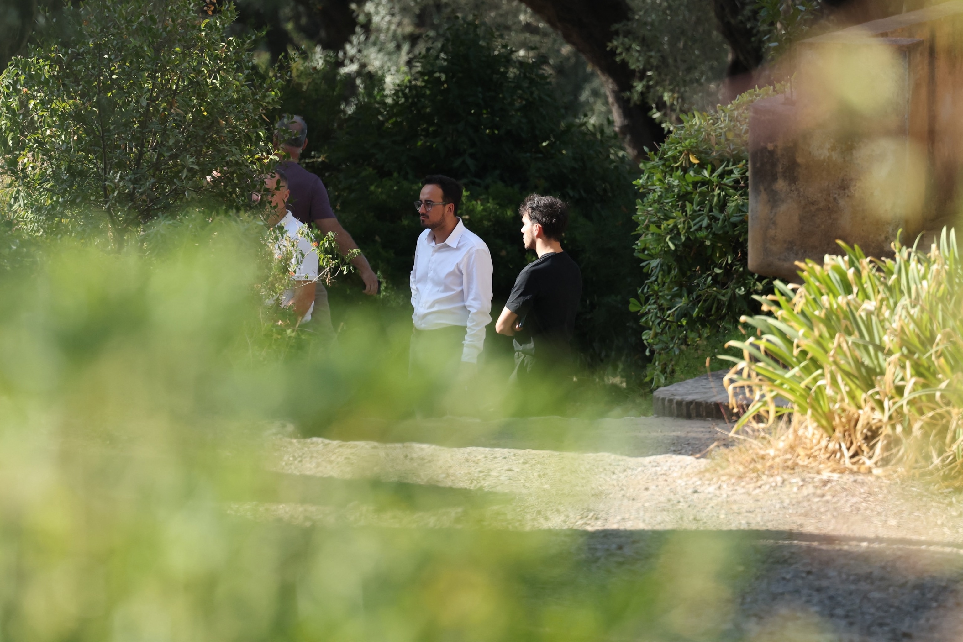 PHOTO: Rassemblement National (RN) Mayor of Cagnes-sur-Mer Bryan Masson walks in the garden of the Musee Renoir after four paintings were stolen from the museum in an early-morning break-in, with two suspects still at large, September 8, 2026.