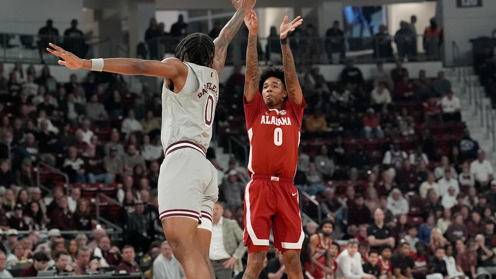 Philon and Sherrell each set career highs in No. 18 Alabama's 97-82 win over Mississippi State