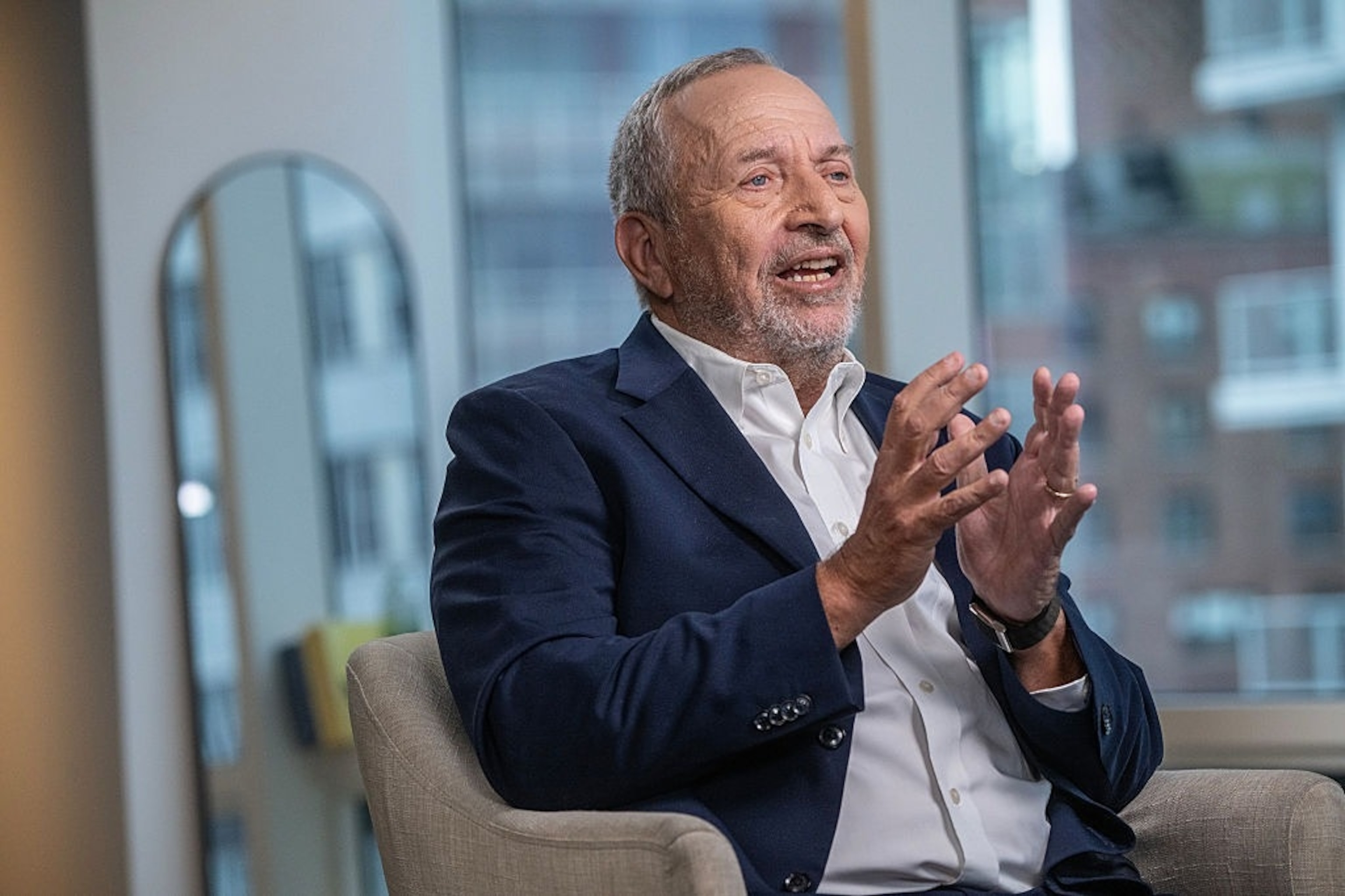 PHOTO: President Emeritus of Harvard University Interview with Lawrence Summers