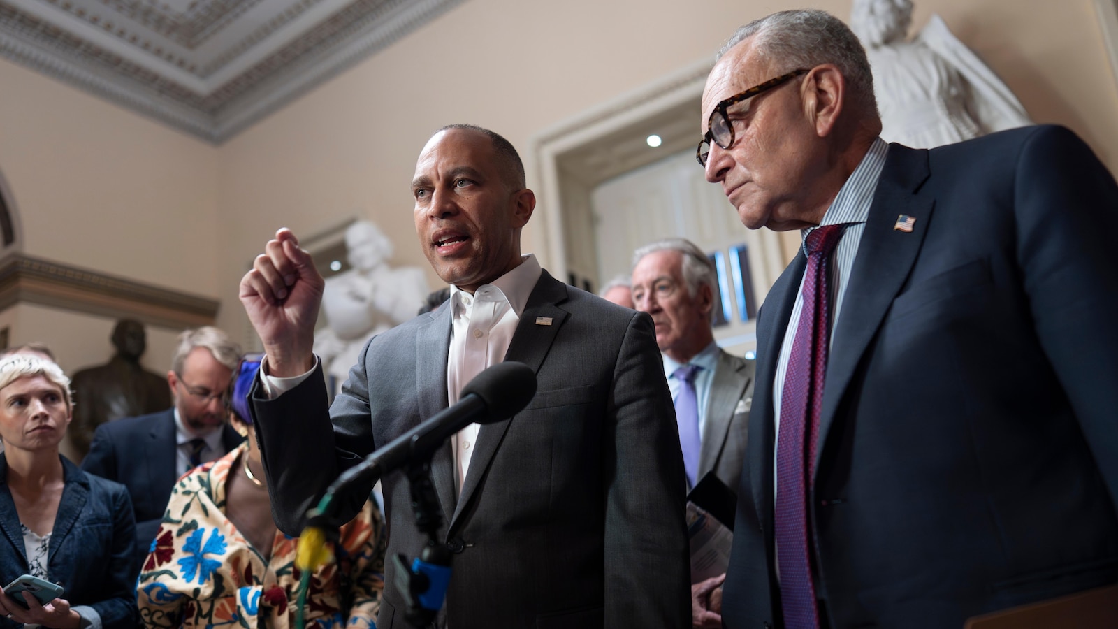 Democrats stake out opposition to spending bill, raising threat of a shutdown