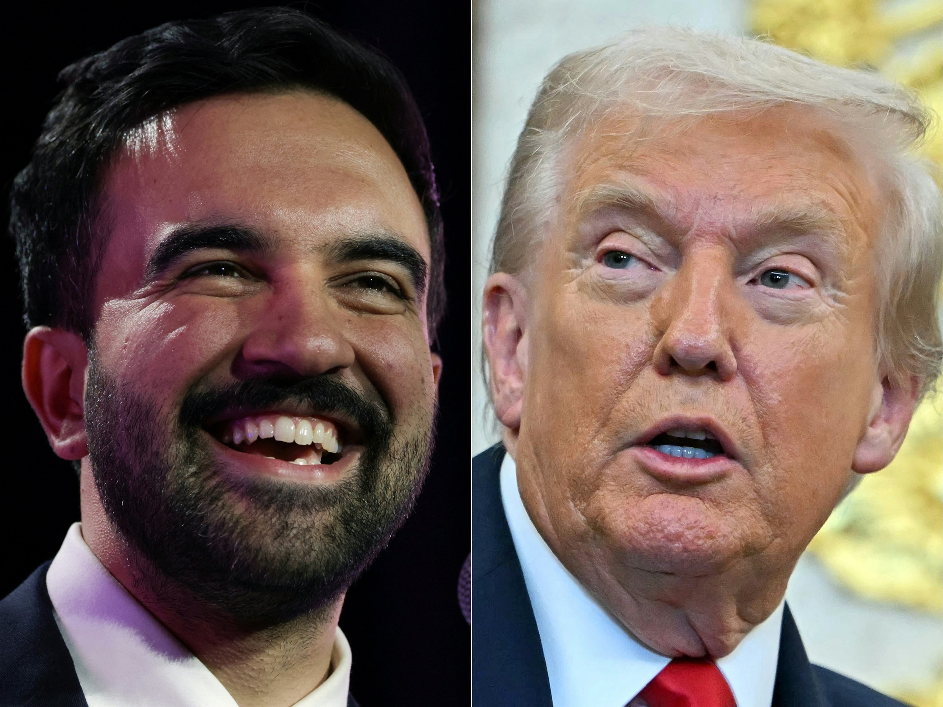 PHOTO: COMBO-US-POLITICS-TRUMP-MAMDANI
