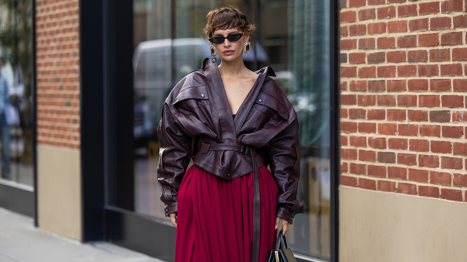 Irina Kro Eicke outside Magda Butrym on September 13, 2026 in New York City.