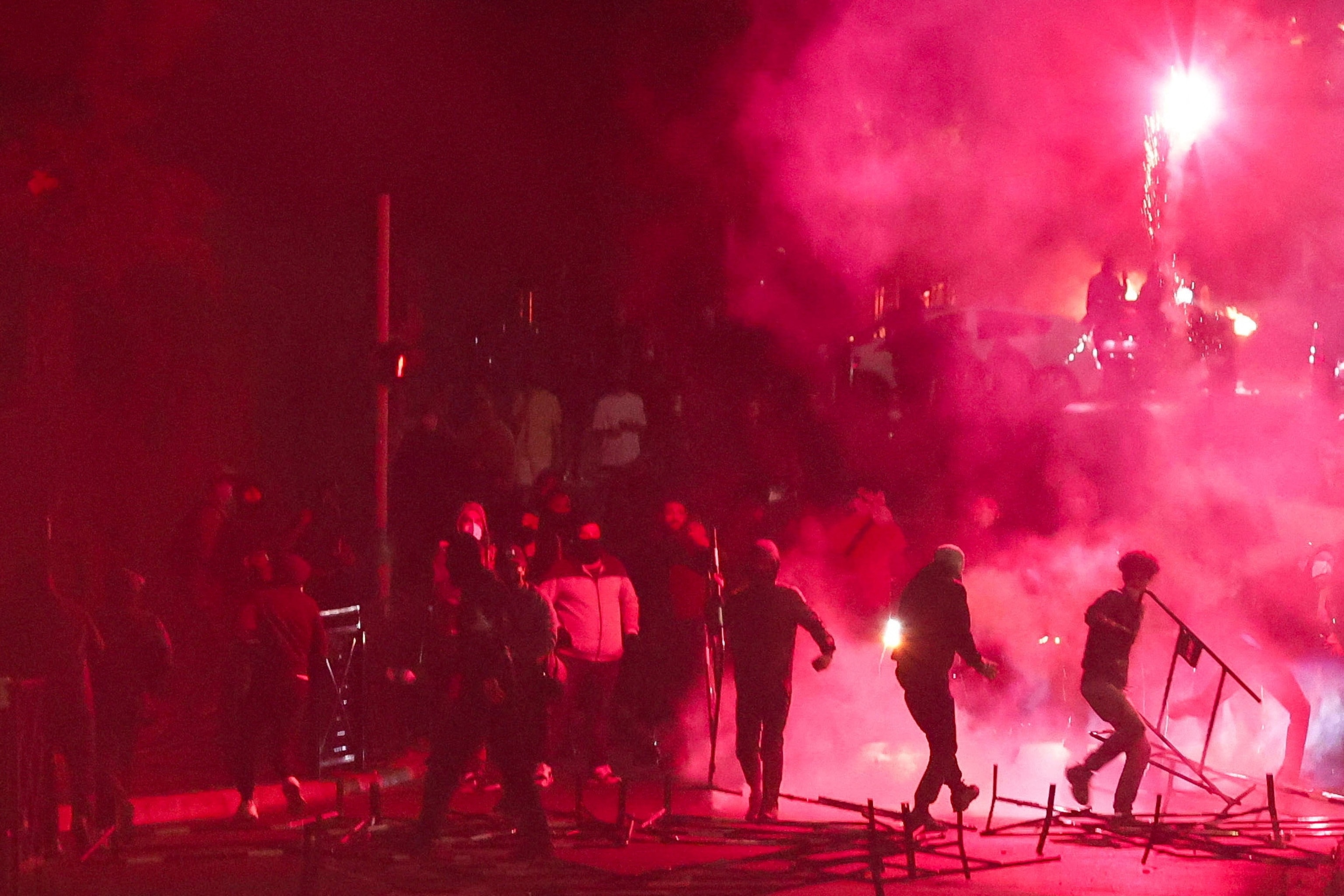 PHOTO: Protesters clash with police, following the death of Nahel, a 17-year-old teenager killed by a French police officer during a traffic stop, in Nanterre, France, near Paris, on June 29, 2023.