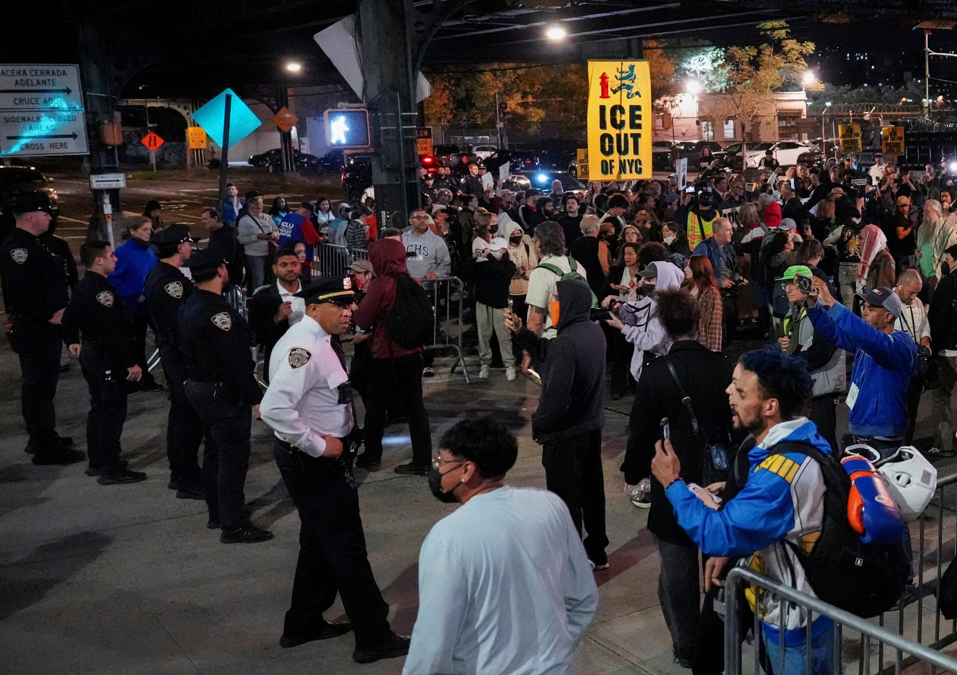PHOTO: Shooting involving US Immigration and Customs Enforcement (ICE) in the Bronx borough, in New York City
