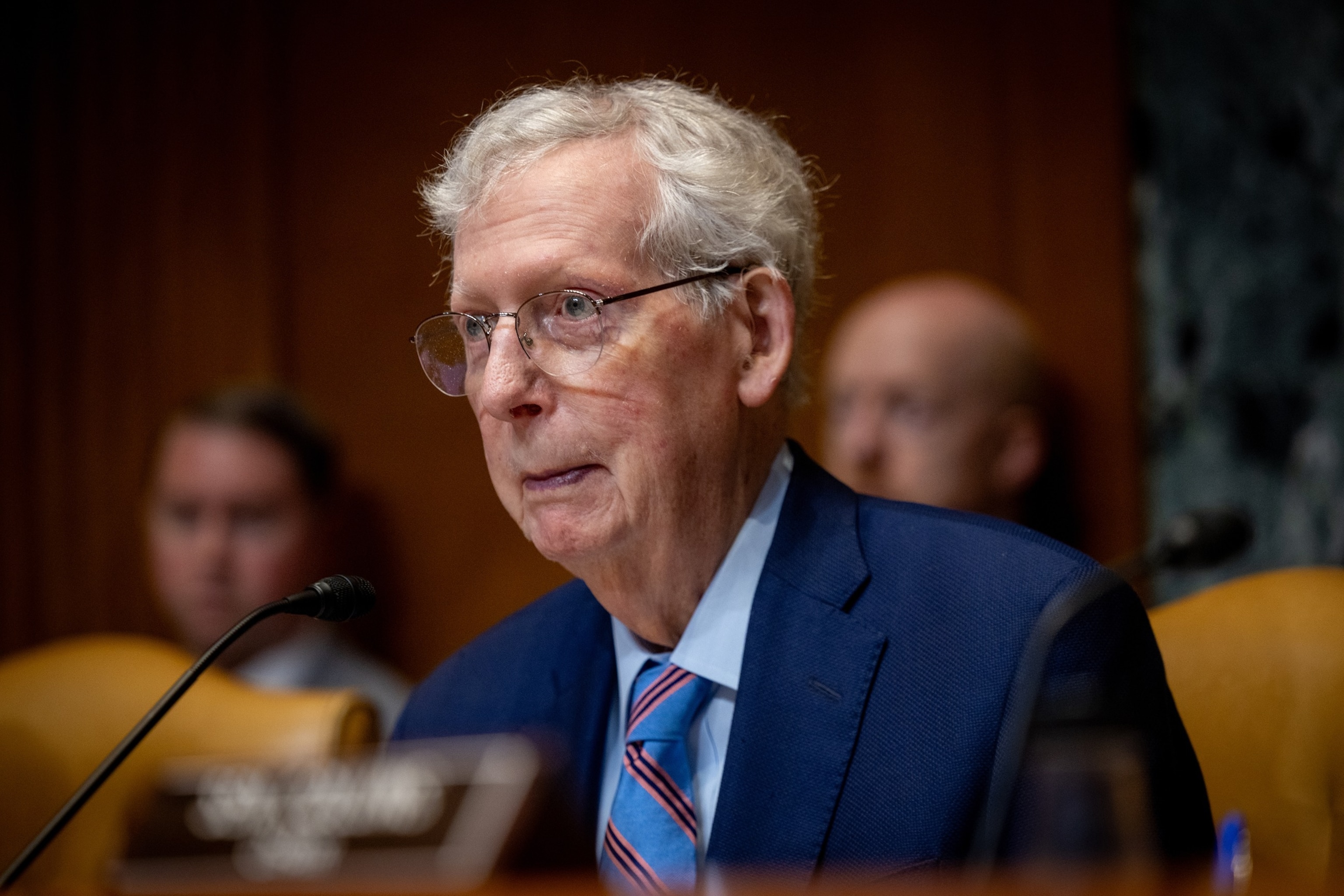 Sen. Mitch McConnell says he was hospitalized due to a fall last month