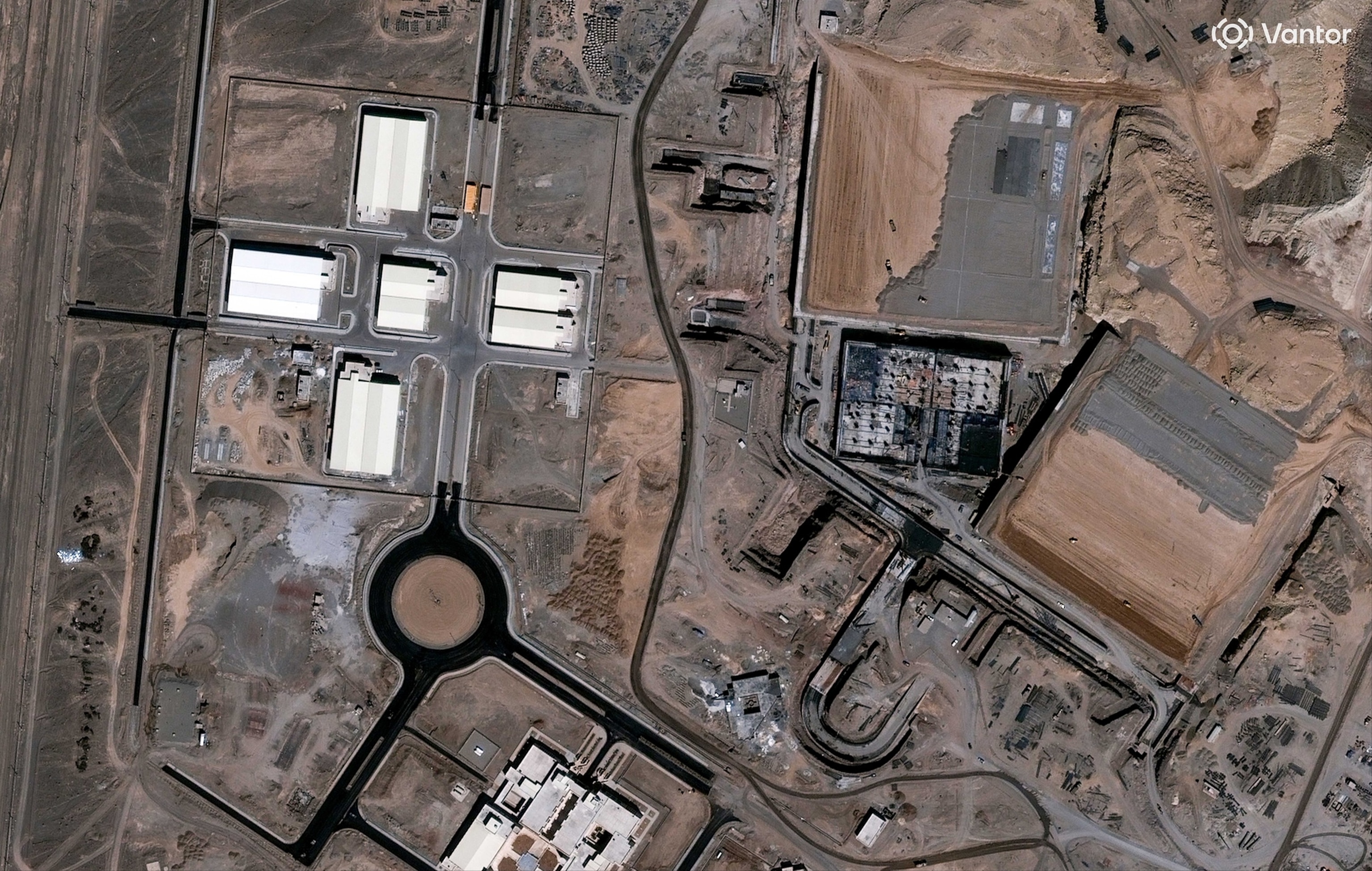 PHOTO: This handout satellite image courtesy of Vantor taken on Sept. 16, 2002, and released on March 2, 2026, shows a view of the Natanz nuclear complex facility under construction near Natanz, Isfahan province, Iran.