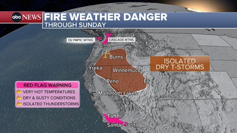 PHOTO: fire weather danger map