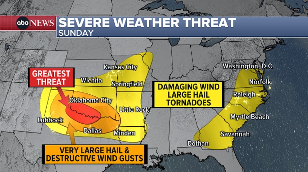 PHOTO: severe weather threat map