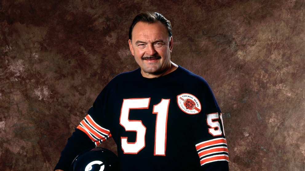 Chicago Bears merchandise is on display at a Sports Authority