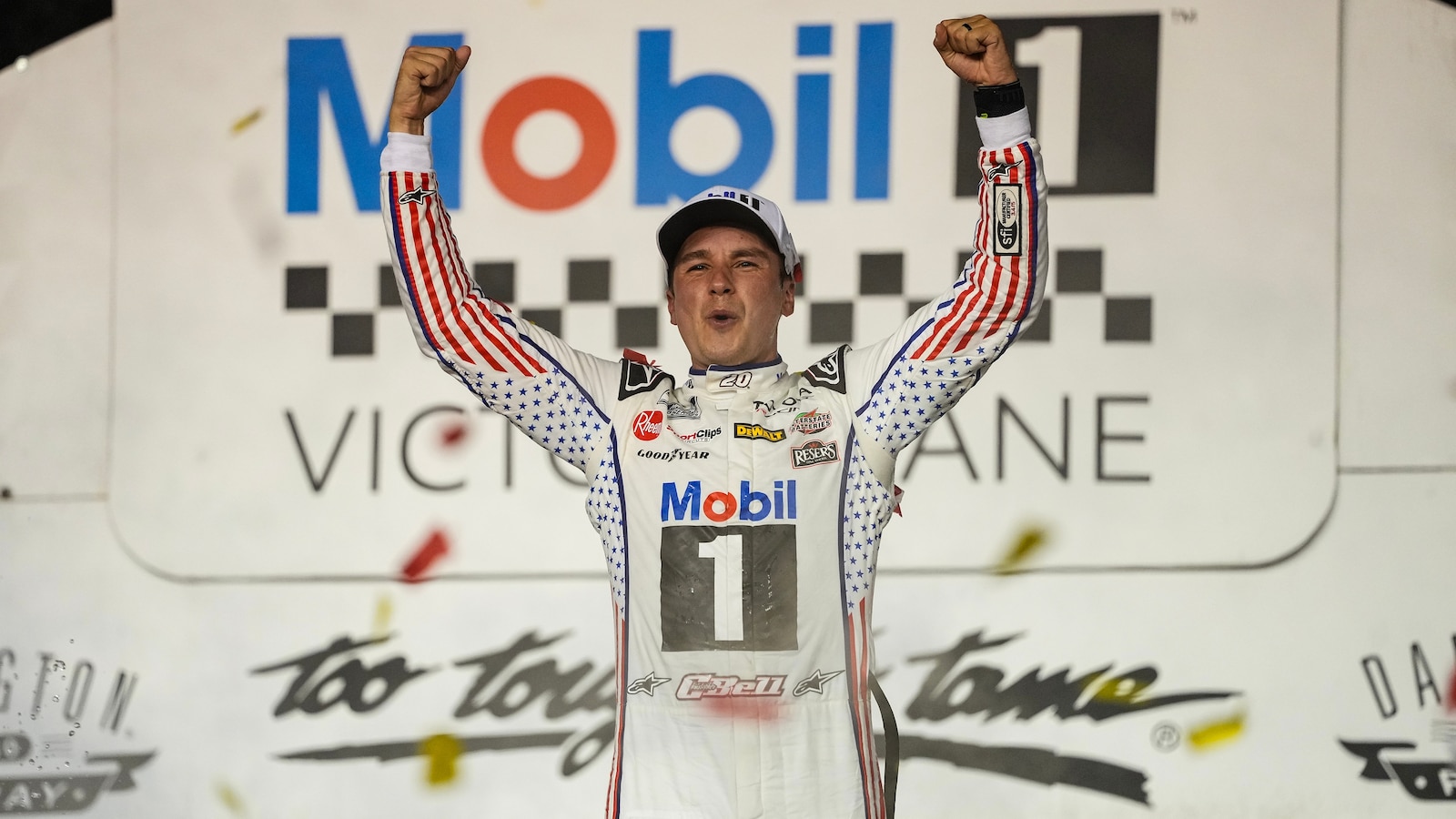 Bell passes defending NASCAR champion Larson to win the Southern 500 to start the Chase
