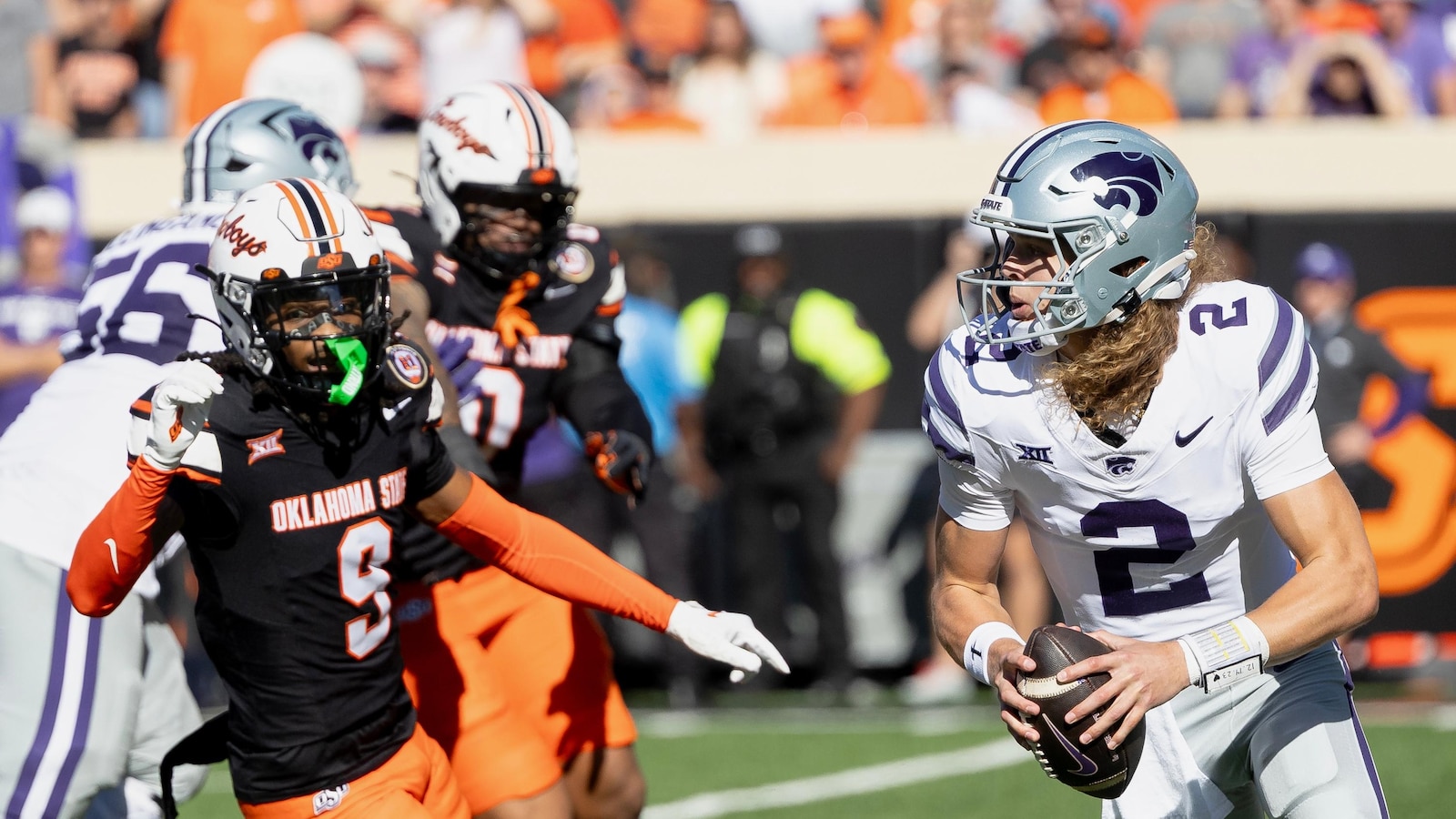 Kansas State forces 5 turnovers to edge Oklahoma State 14-6
