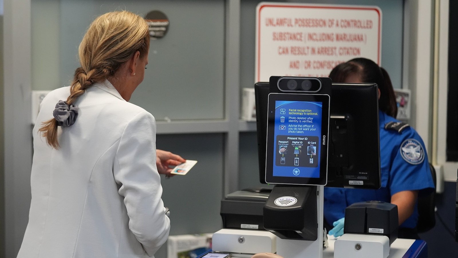 The Transportation Security Administration says it's taking away chairs at airport checkpoints nationwide and that TSA officers who check passengers' IDs must stand, saying the move is designed to help officers remain alert.