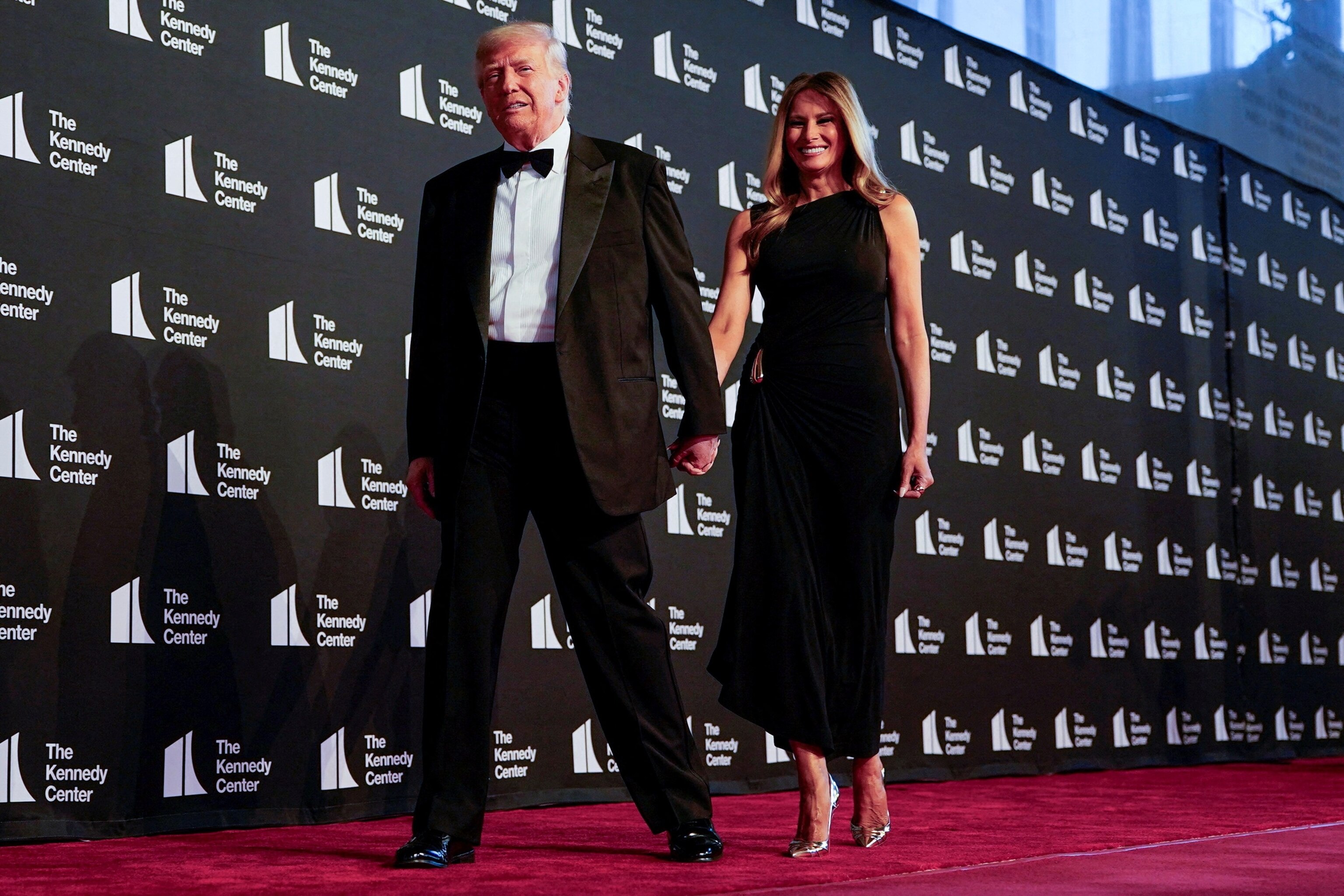 PHOTO: U.S. President Trump attends "Les Miserables" opening night at the Kennedy Center in Washington