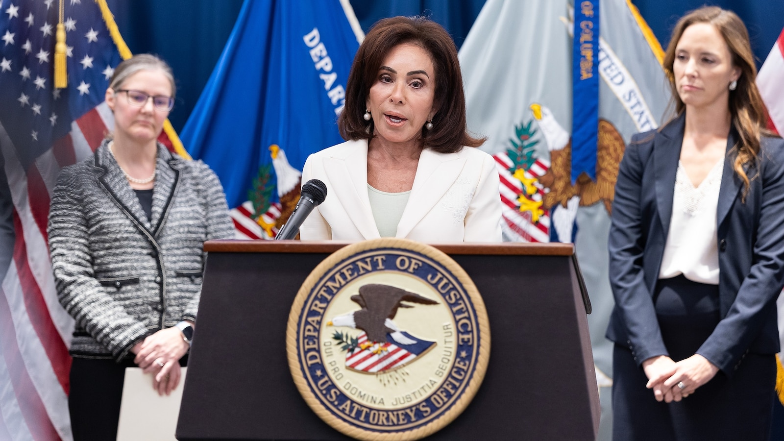 US Attorney Jeanine Pirro refuses questions on Reflecting Pool case