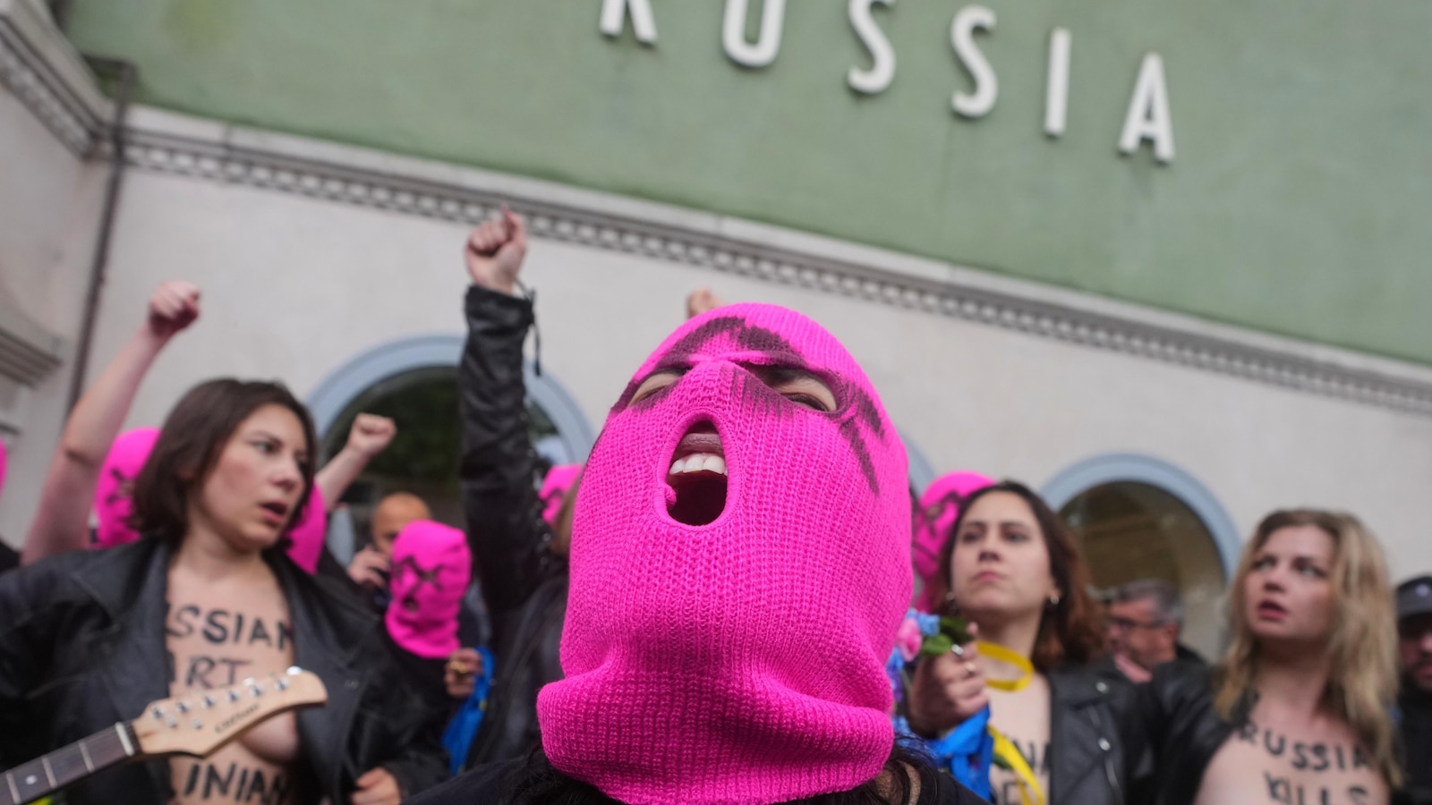 Protest groups block access to Russian pavilion at Venice Biennale