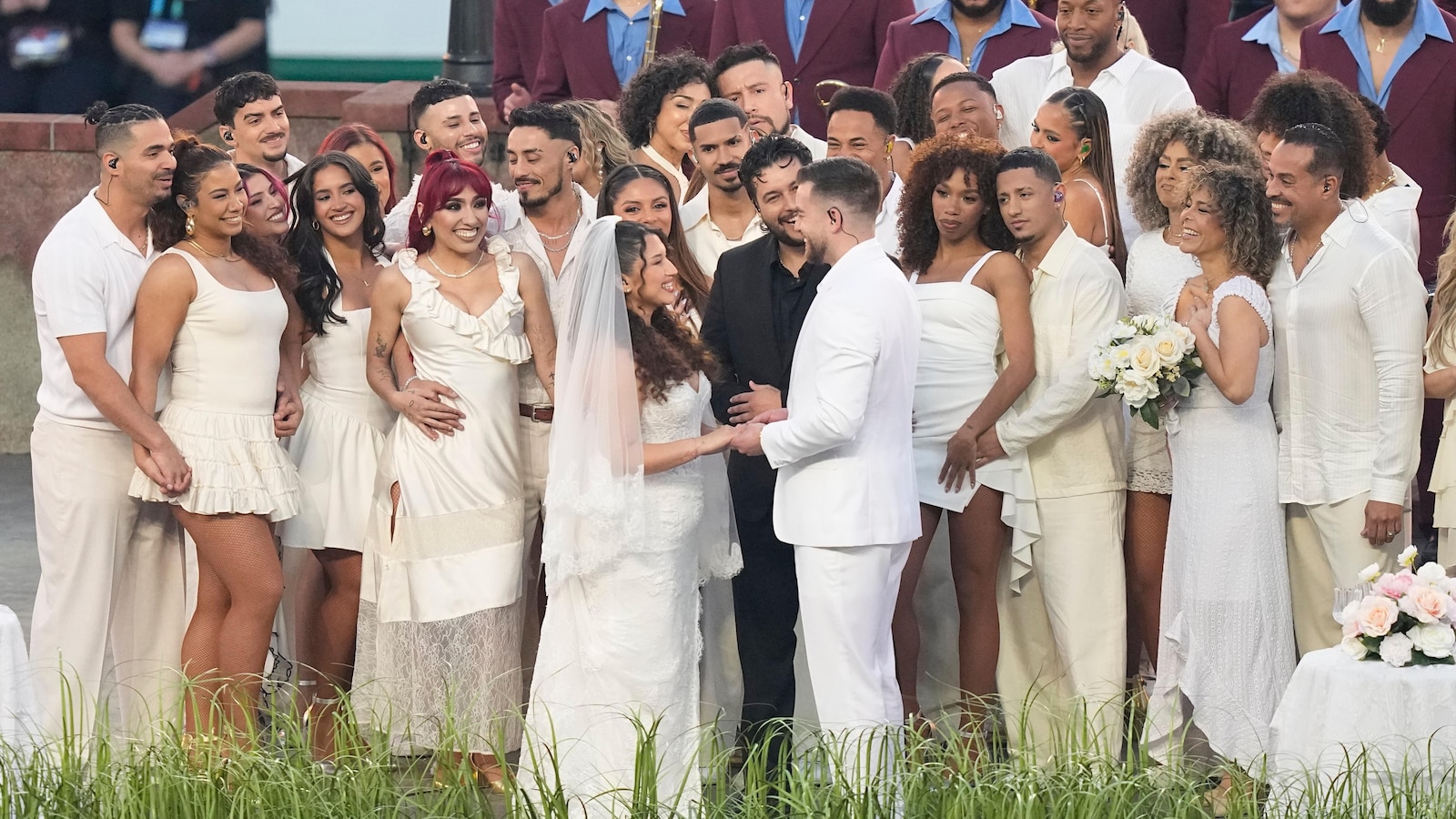 Yes, there was a real wedding during Bad Bunny's Super Bowl halftime show