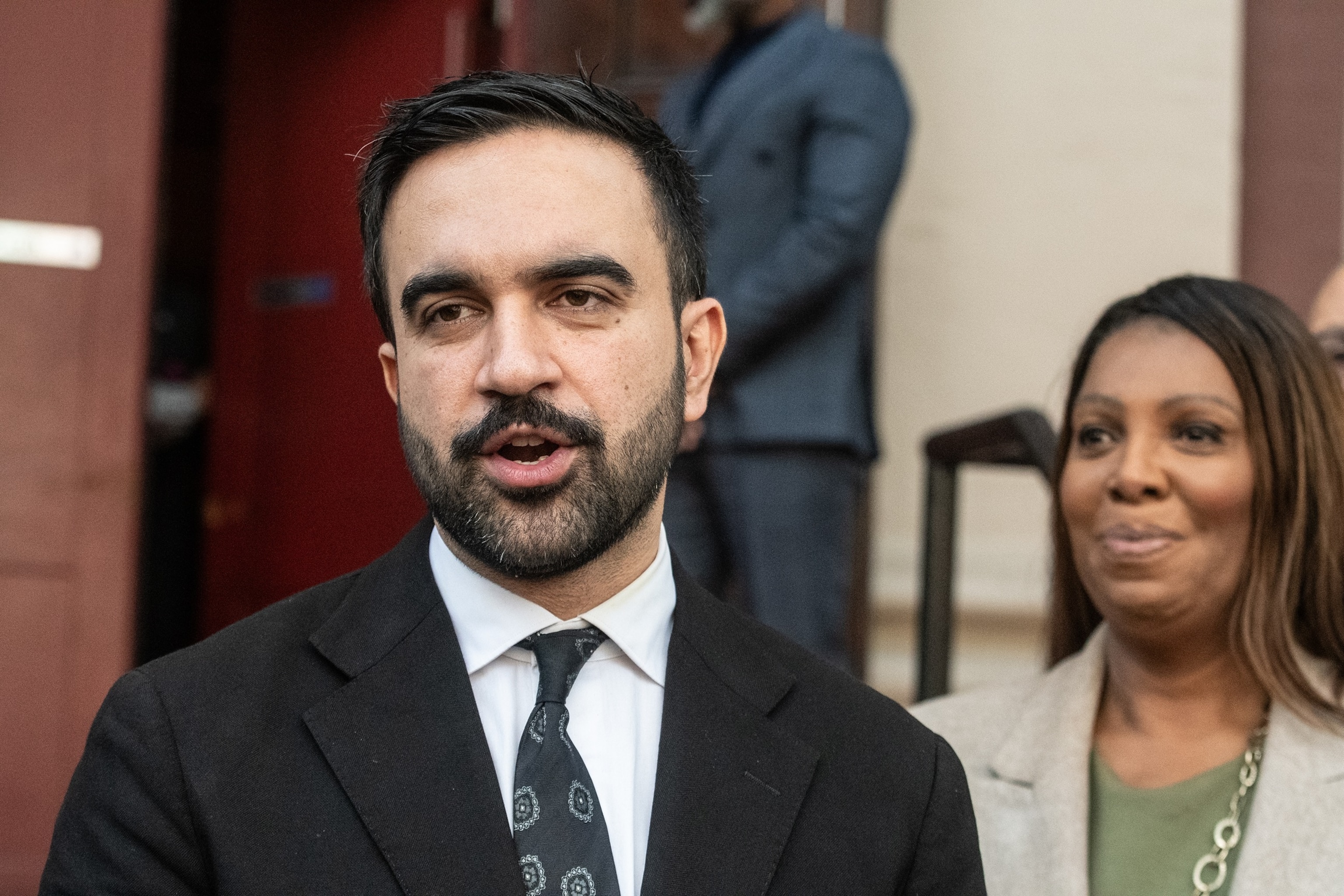 PHOTO: NYC Mayoral Candidate Zohran Mamdani Campaigns Ahead Of Next Week's Election