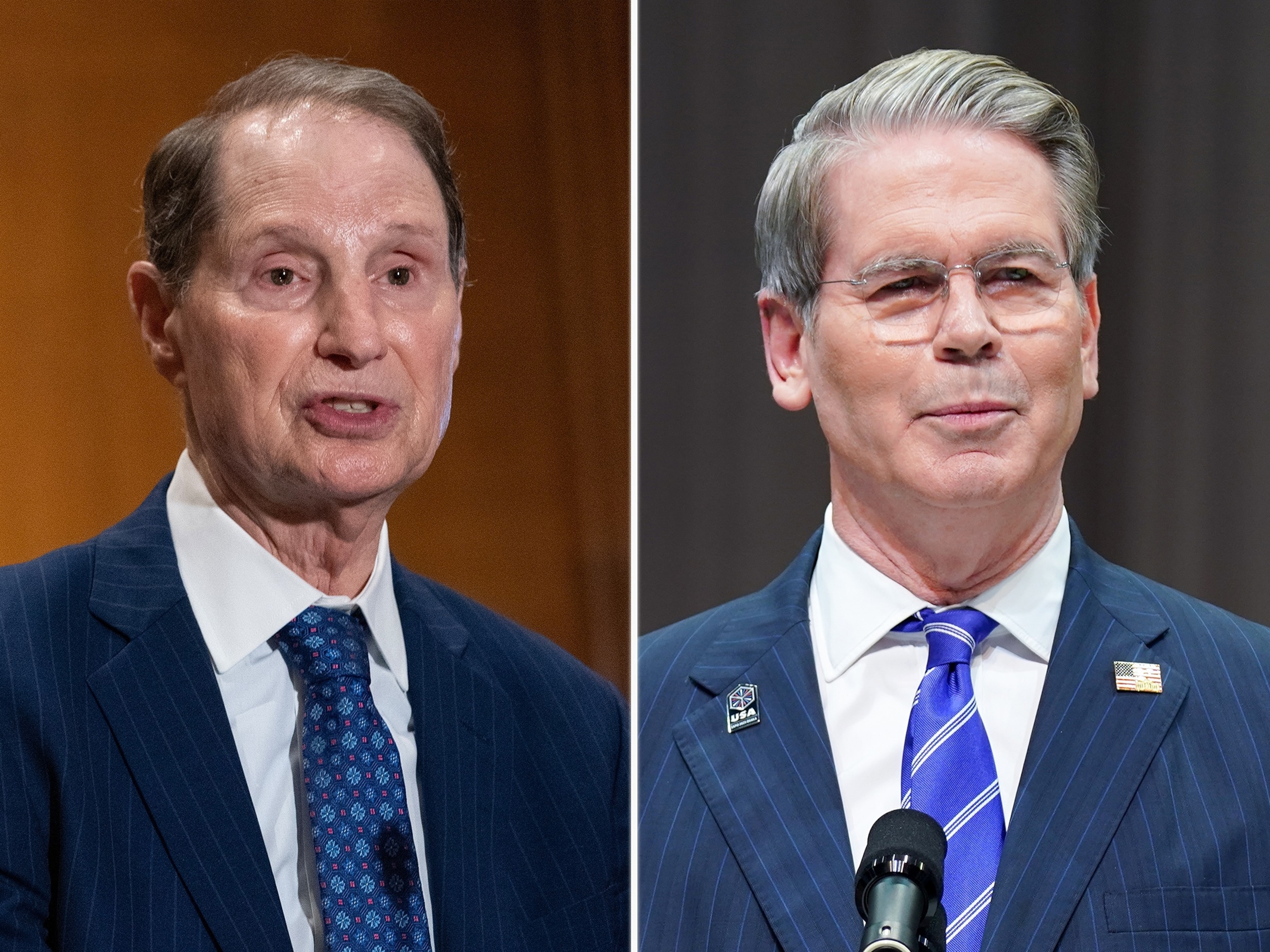 PHOTO: Sen. Ron Wyden | Treasury Secretary Scott Bessent