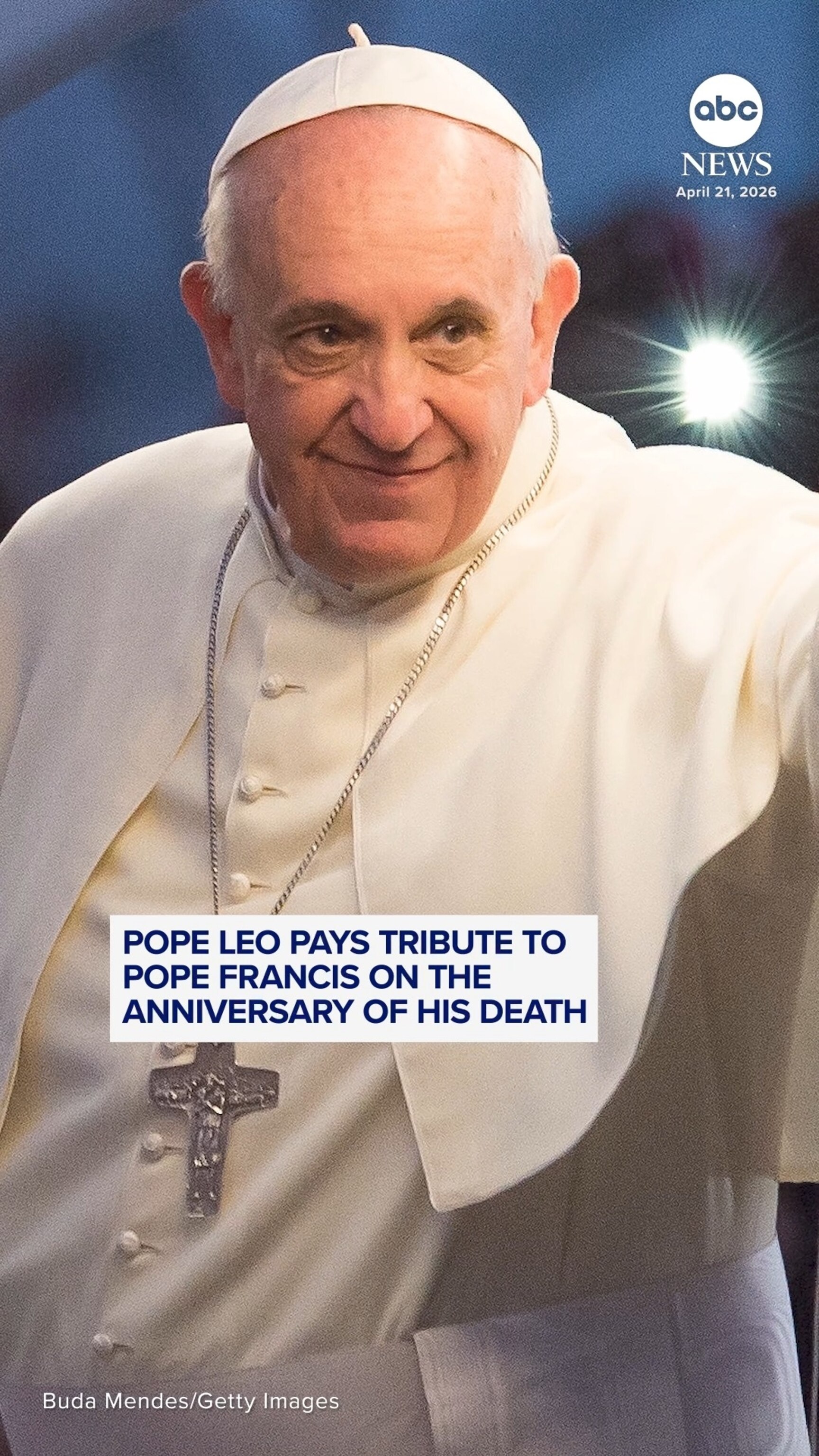 Pope Leo pays tribute to Pope Francis on the anniversary of his