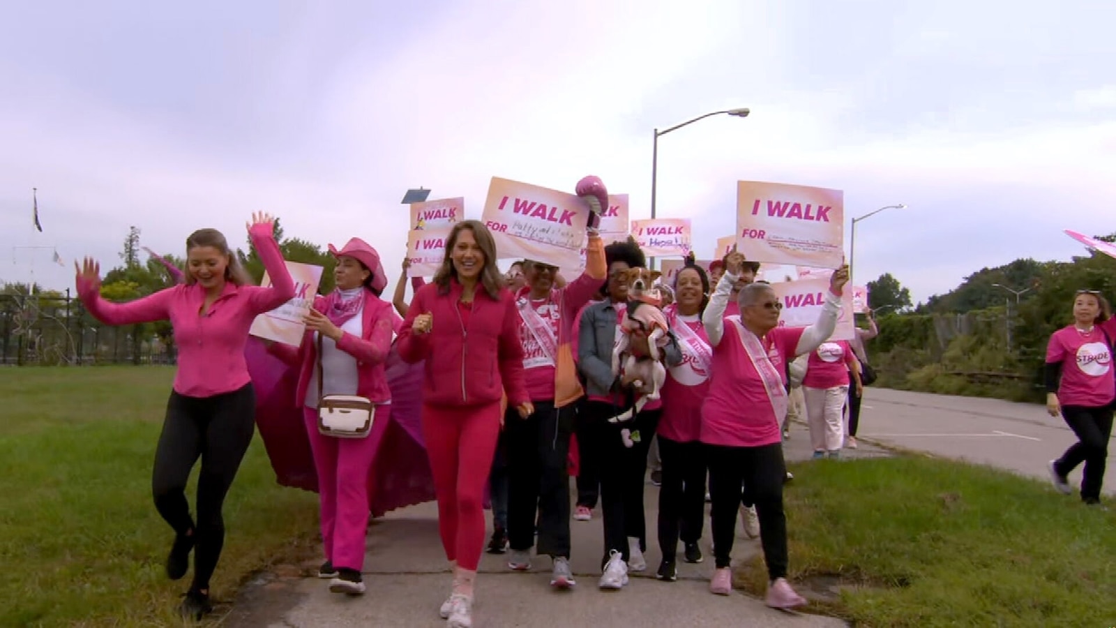"Good Morning America" kicked off Breast Cancer Awareness Month Thursday by hosting its first-ever walk for breast cancer. Read more: