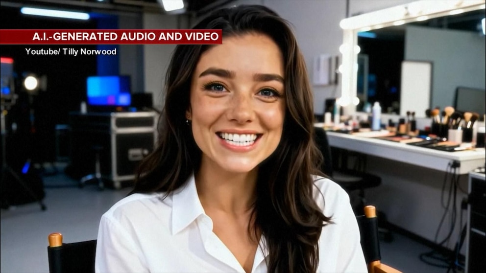 WATCH:  AI-generated 'actress' Tilly Norwood making feature film debut 