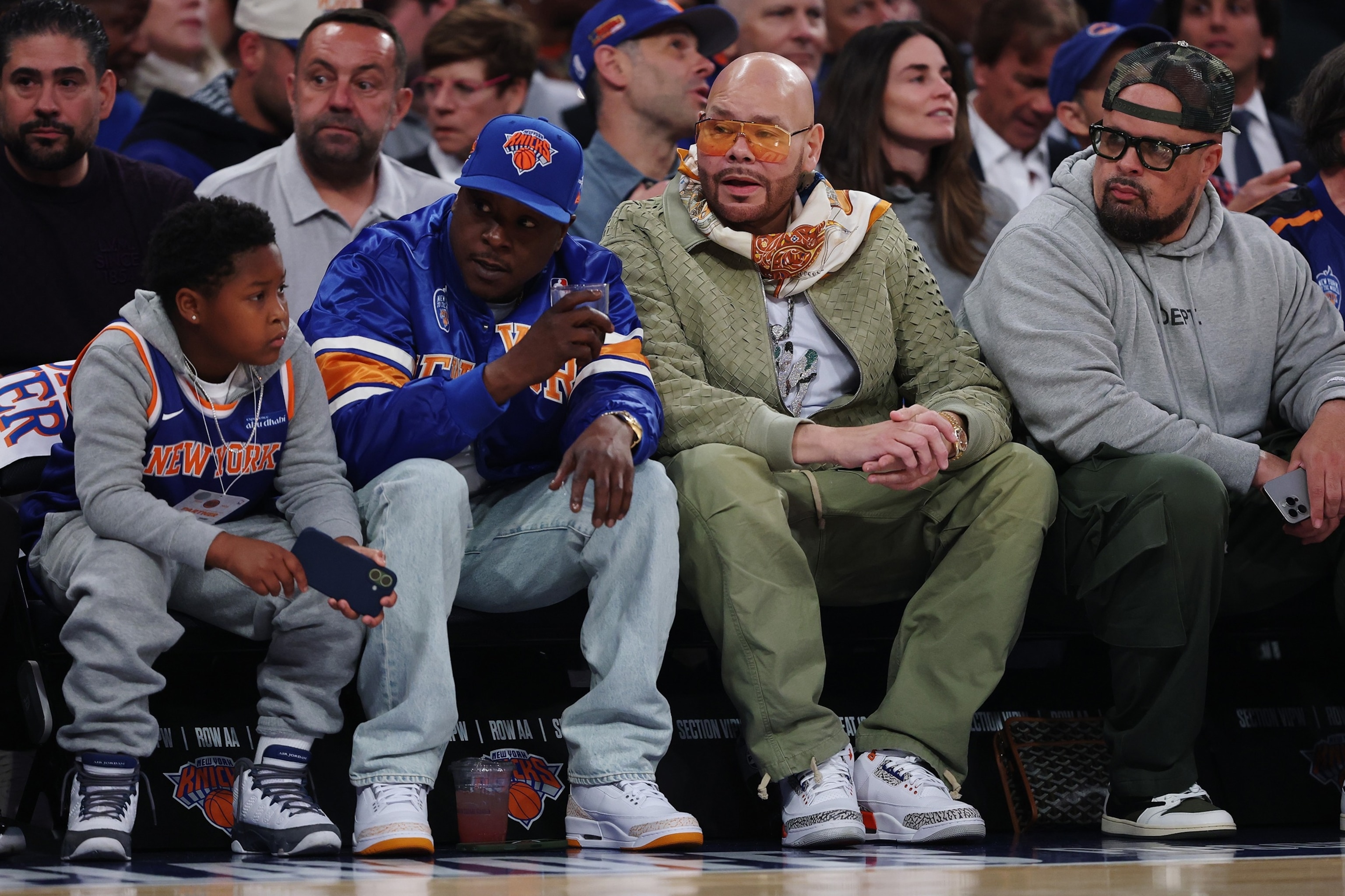 PHOTO: Game Five of the Eastern Conference First Round NBA Playoffs between the New York Knicks and the Atlanta Hawks at Madison Square Garden on April 28, 2026 in New York City.
