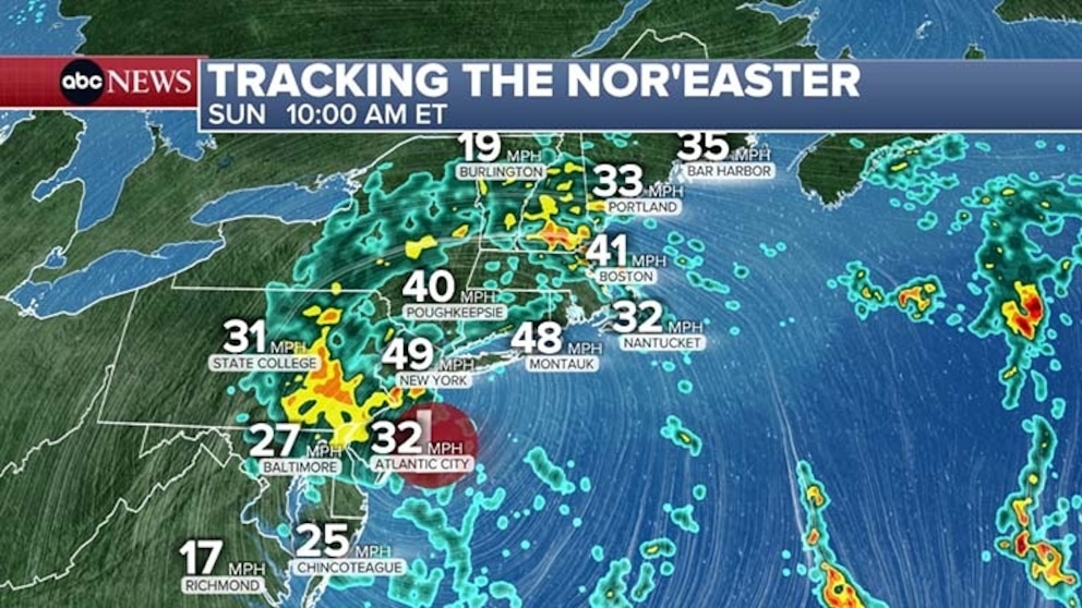 PHOTO: tracking the nor'easter map