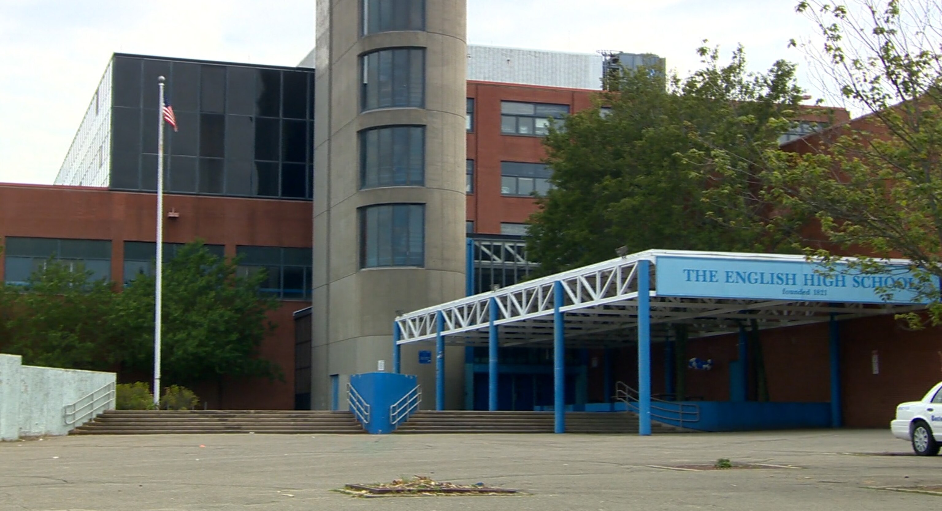 PHOTO: In this screen grab from a video, The English High School is shown in Boston.