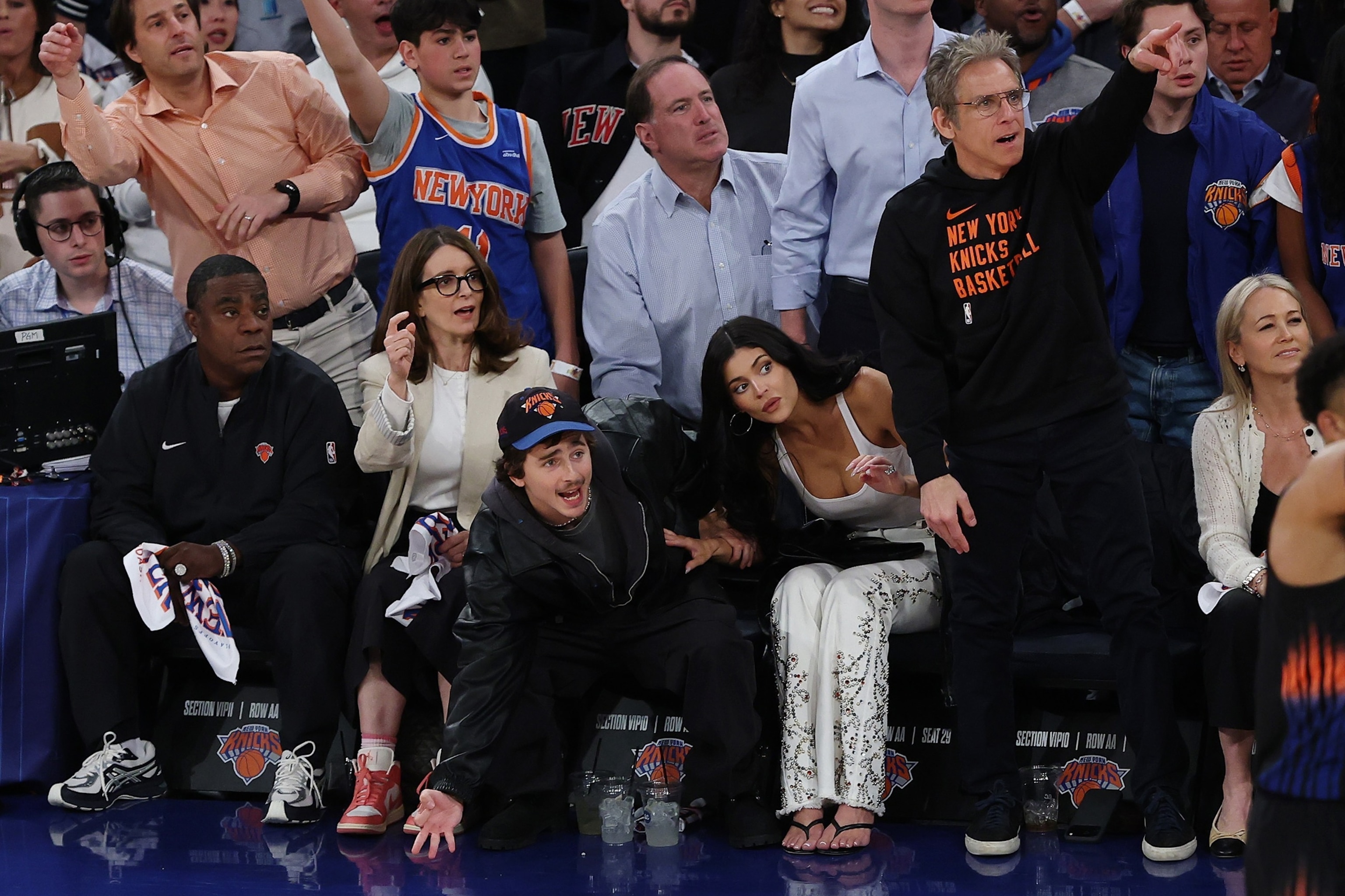 PHOTO: Game Five of the Eastern Conference First Round NBA Playoffs between the New York Knicks and the Atlanta Hawks at Madison Square Garden on April 28, 2026 in New York City.