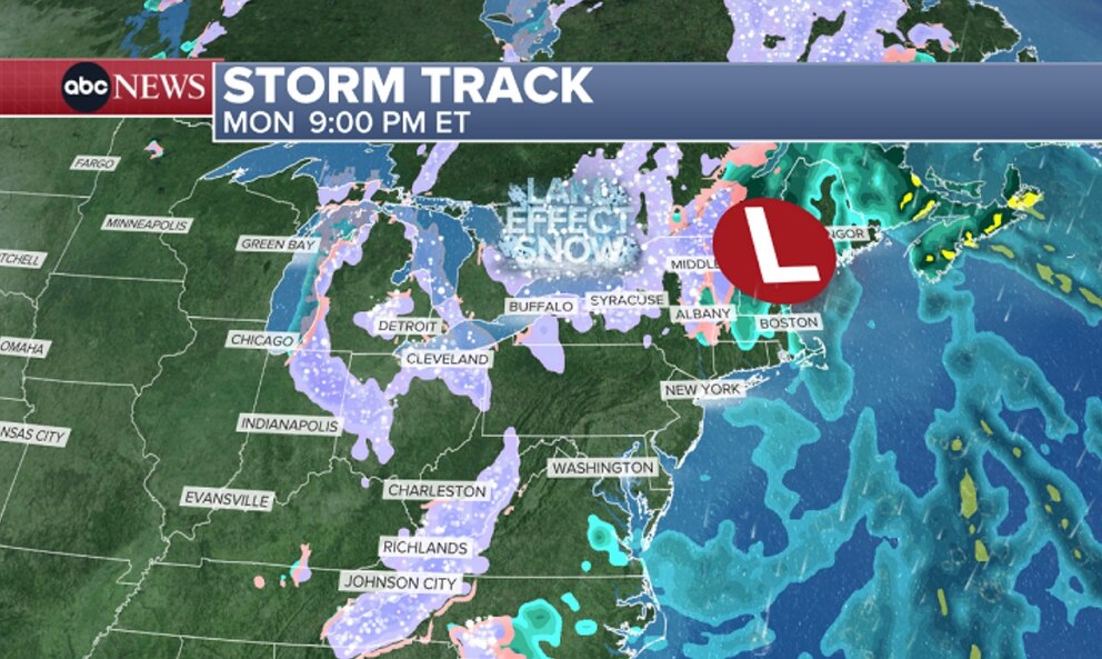 PHOTO: storm track map