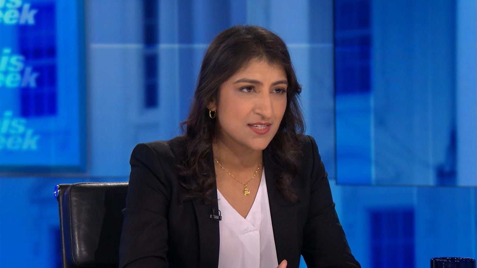Appearing Sunday on @​ThisWeekABC, former Federal Trade Commission Chair Lina Khan dismissed the "constitution" tech leaders signed on Tuesday to self-police artificial intelligence development.