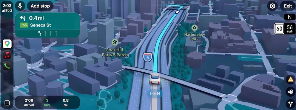 PHOTO: new Google Maps interface
