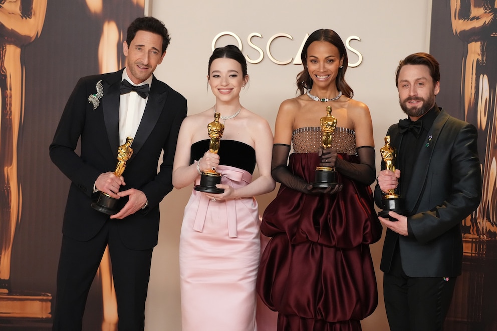PHOTO: Adrien Brody, Mikey Madison, Zoe Saldaña and Kieran Culkin.