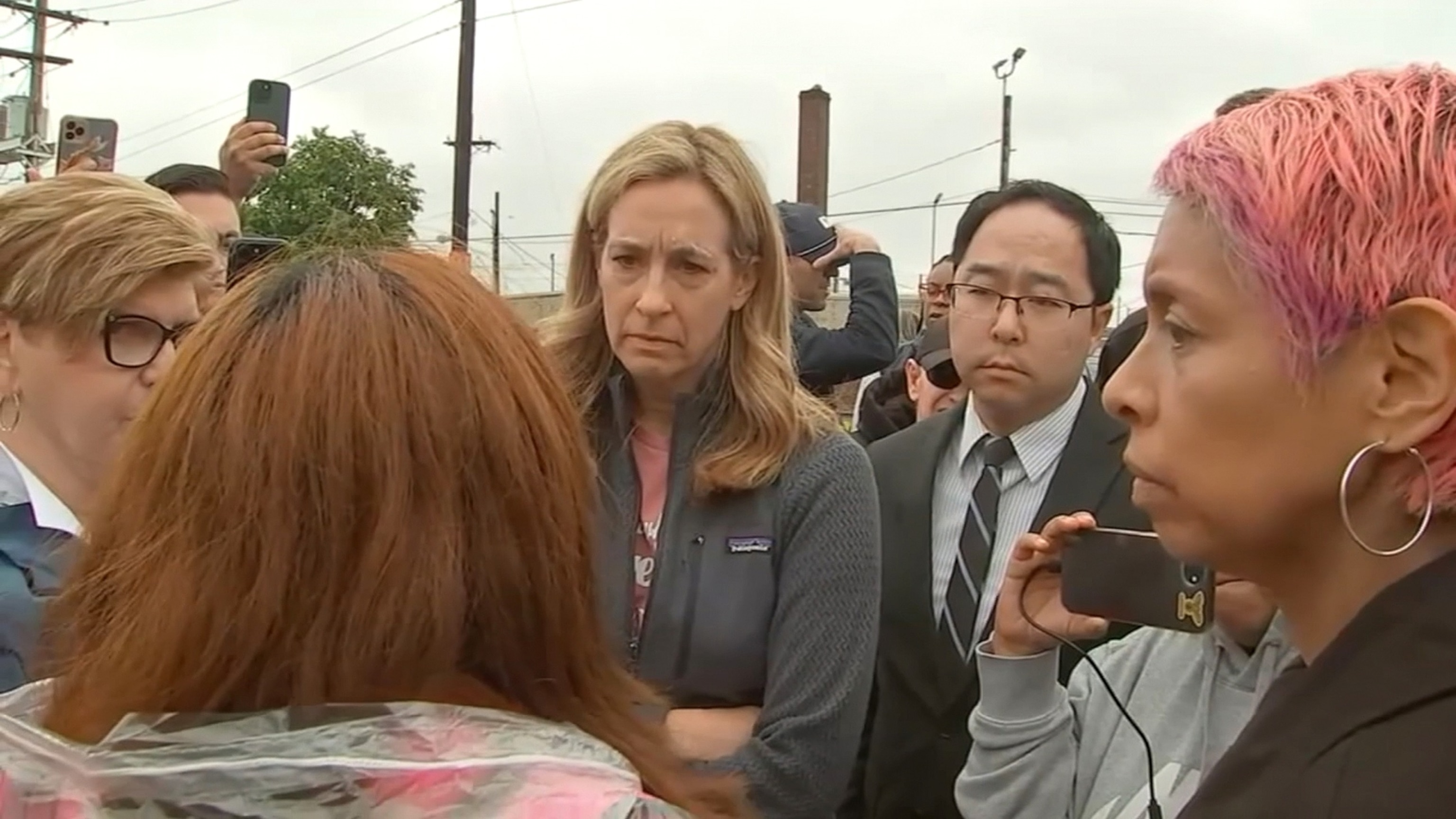 PHOTO: Governor of New Jersey Mikie Sherrill and Sen. Andy Kim visit Delaney Hall in Newark, New Jersey, May 25, 2026. 
